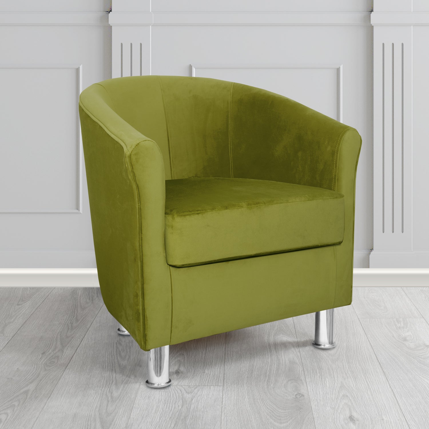 Como Tub Chair in Warwick Plush Moss Velvet Fabric