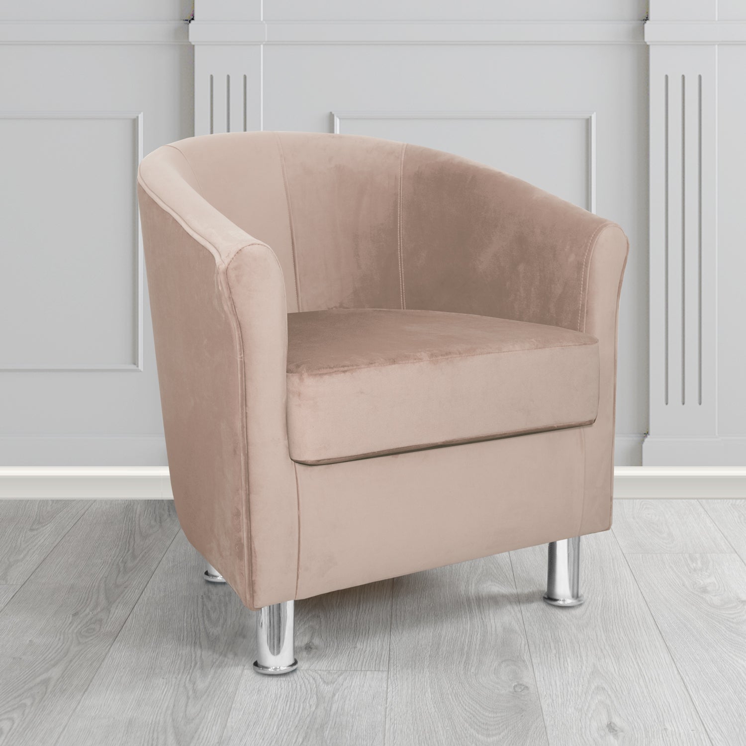 Como Tub Chair in Warwick Plush Petal Velvet Fabric