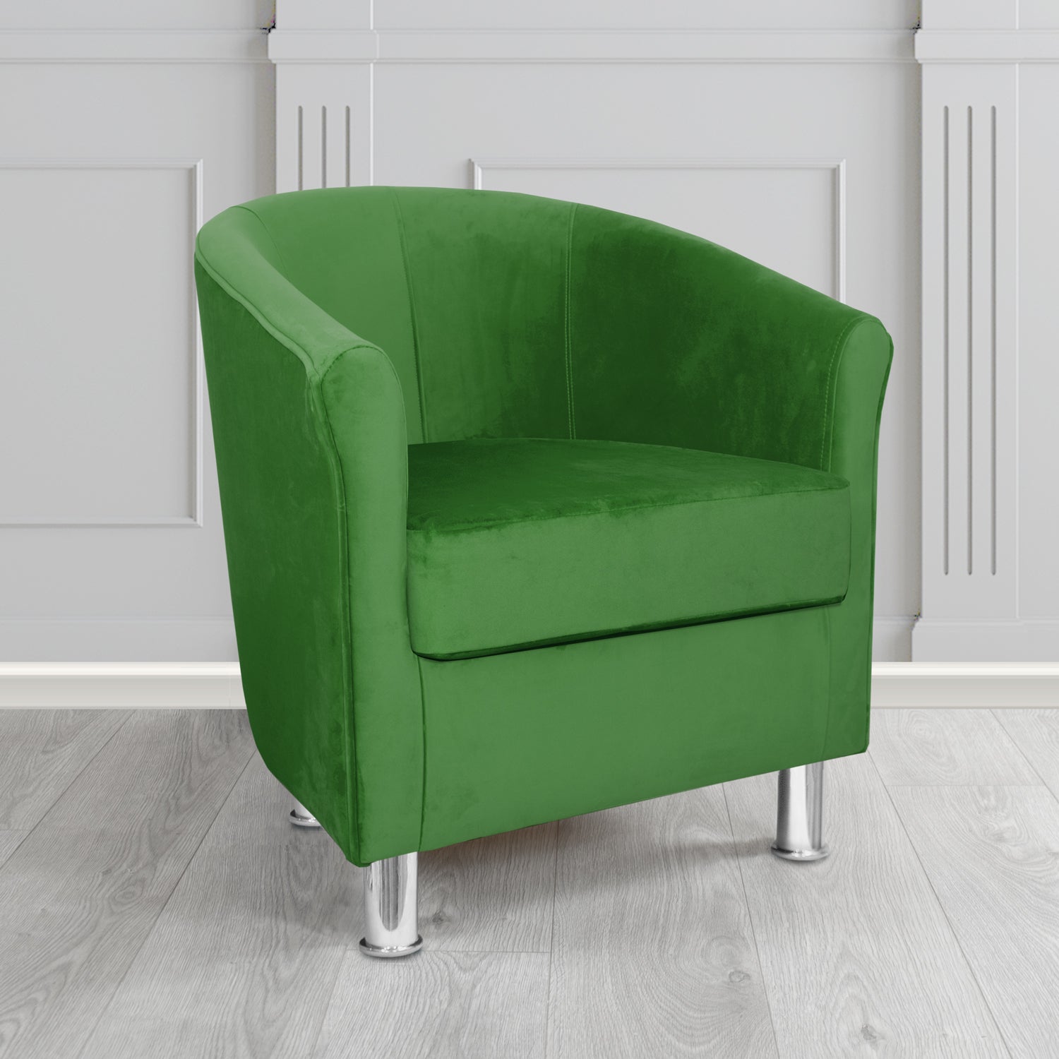 Como Tub Chair in Warwick Plush Shamrock Velvet Fabric