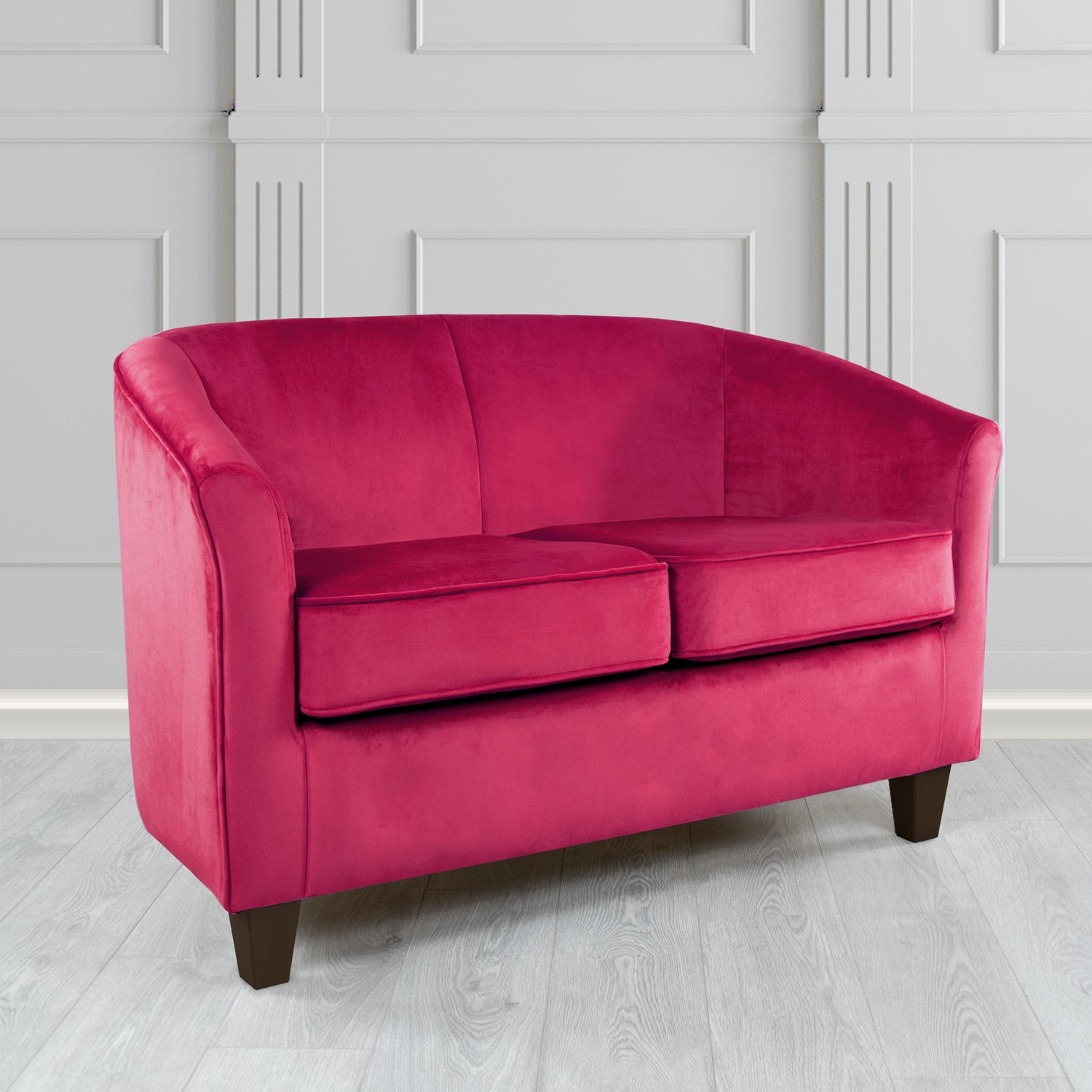 Devon 2 Seater Tub Sofa in Monaco Velvet Fabric