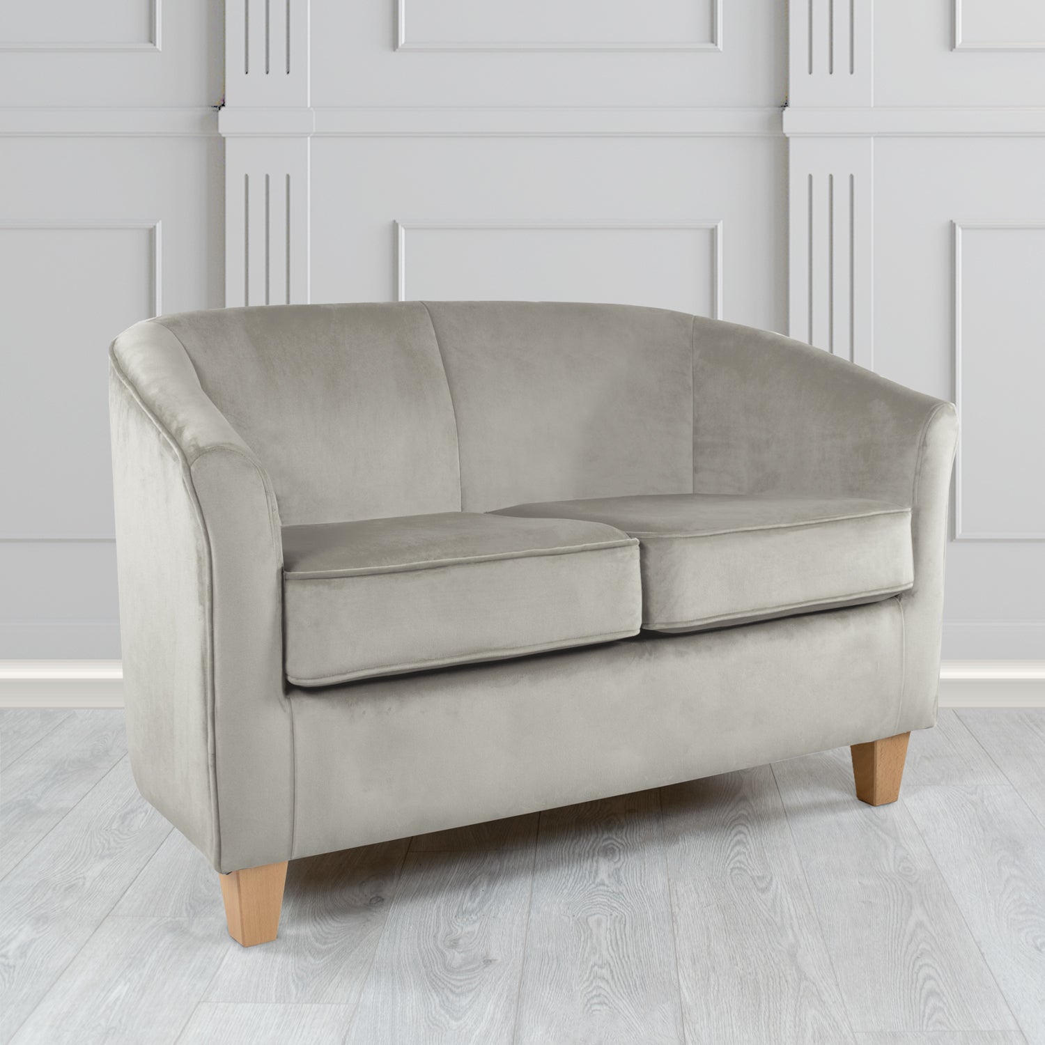 Devon 2 Seater Tub Sofa in Monaco Velvet Fabric