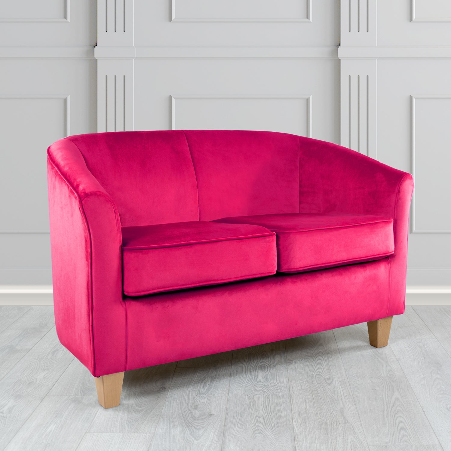 Devon 2 Seater Tub Sofa in Passione Velvet Fabric