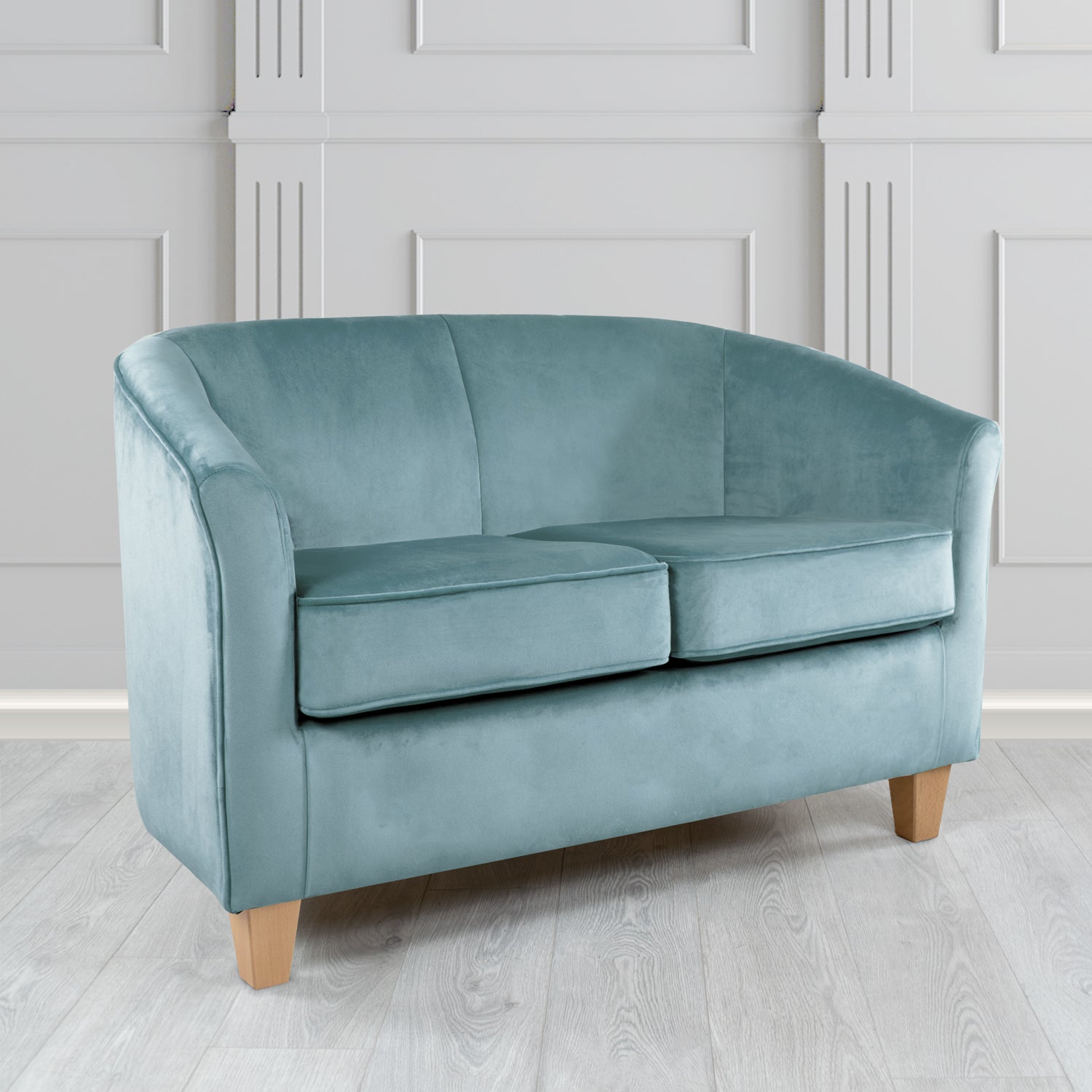 Devon 2 Seater Tub Sofa in Passione Velvet Fabric