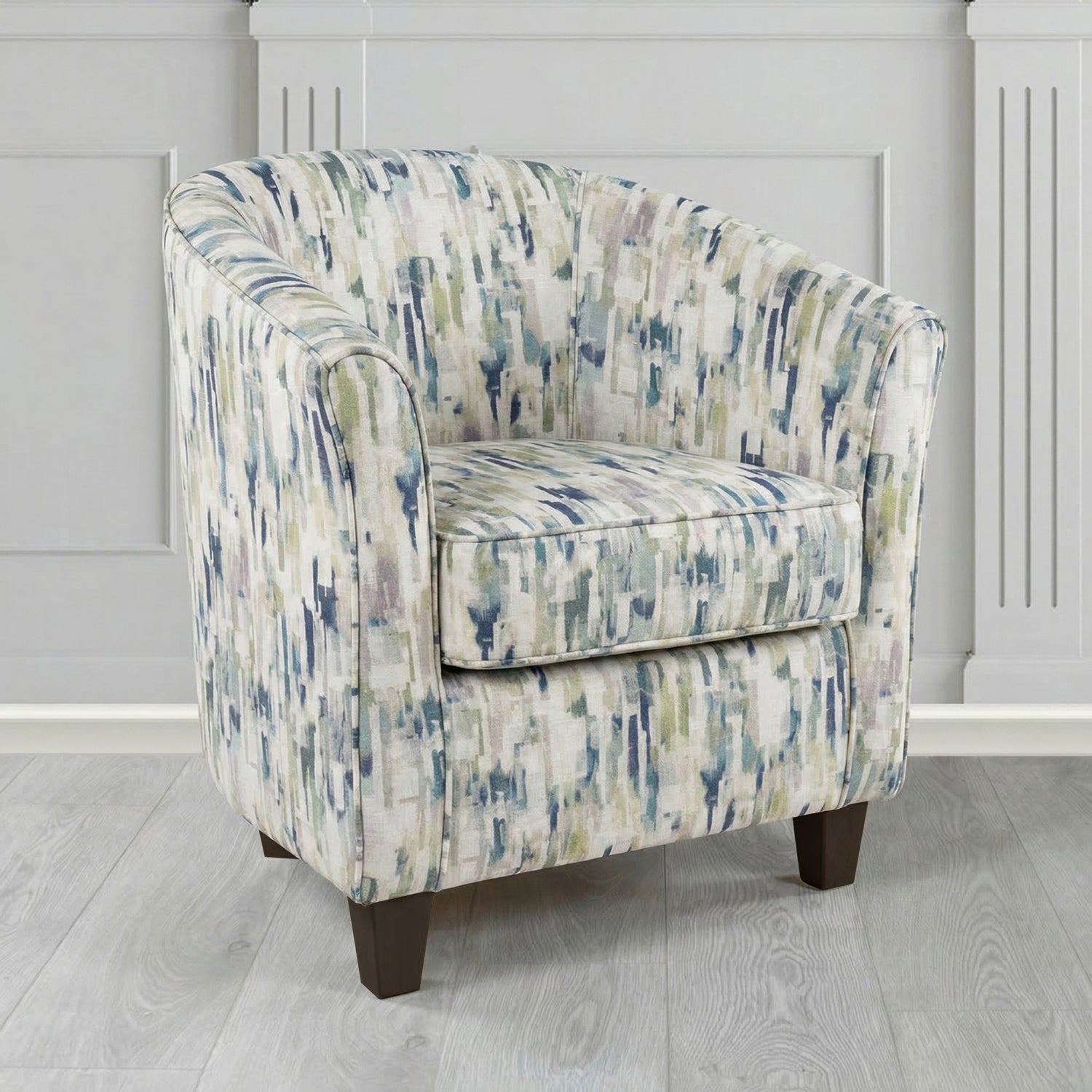 Devon Tub Chair in Fryett's Aura Abstract Pattern Fabric