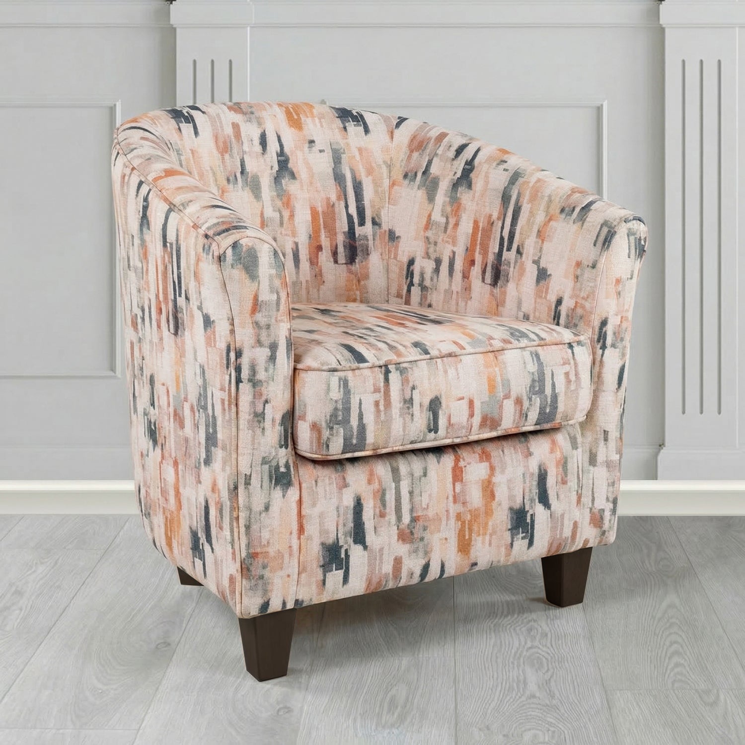 Devon Tub Chair in Fryett's Aura Abstract Pattern Fabric