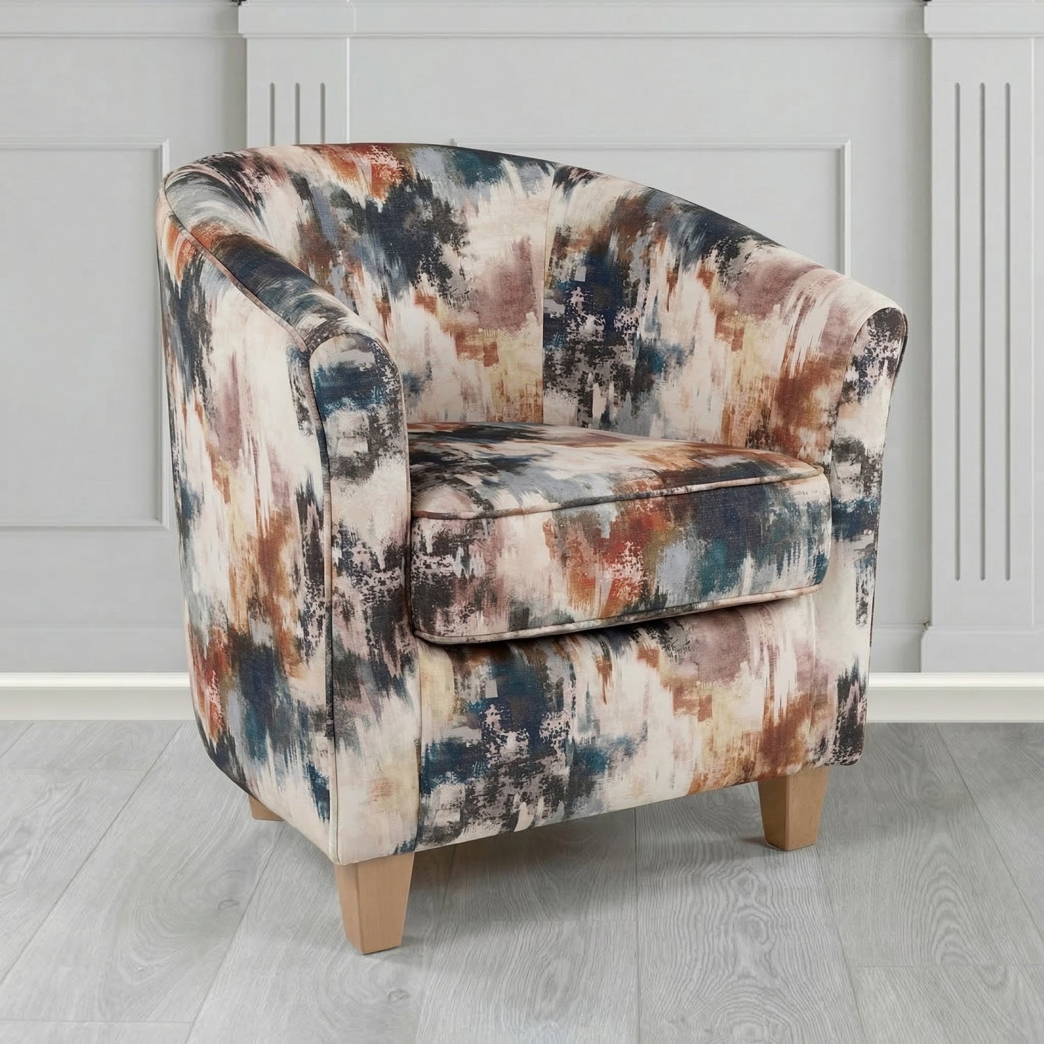 Devon Tub Chair in Fryett's Kala Abstract Fabric