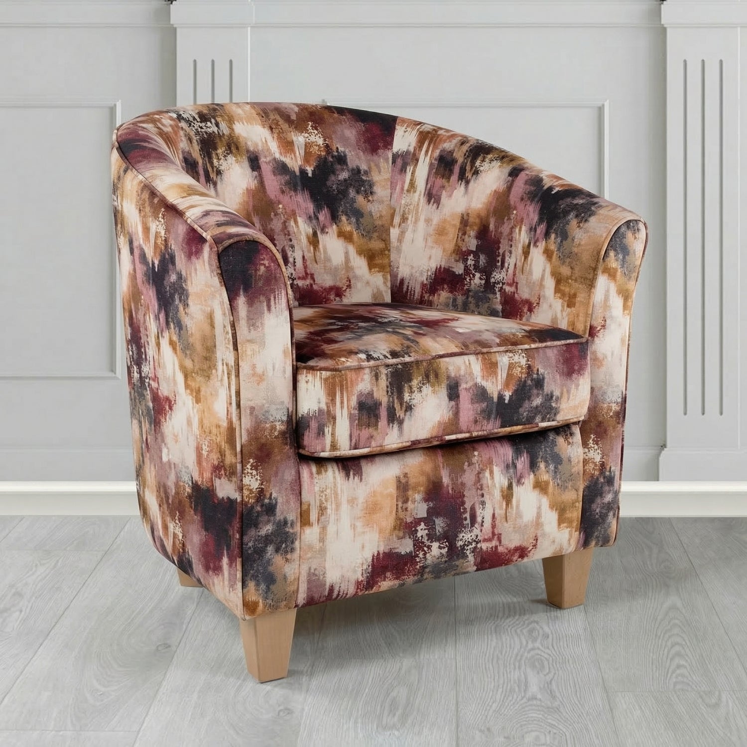 Devon Tub Chair in Fryett's Kala Abstract Fabric