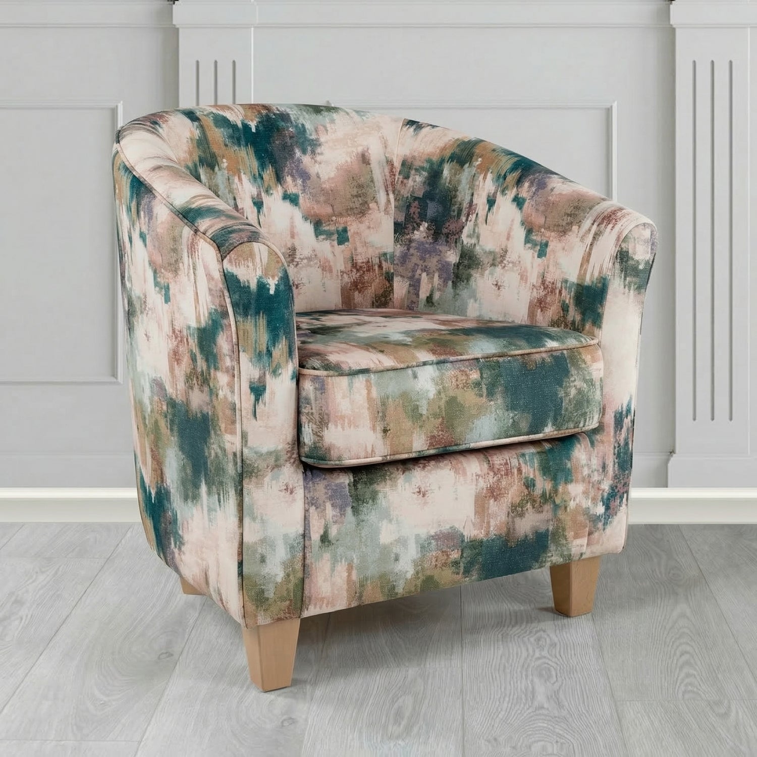 Devon Tub Chair in Fryett's Kala Abstract Fabric