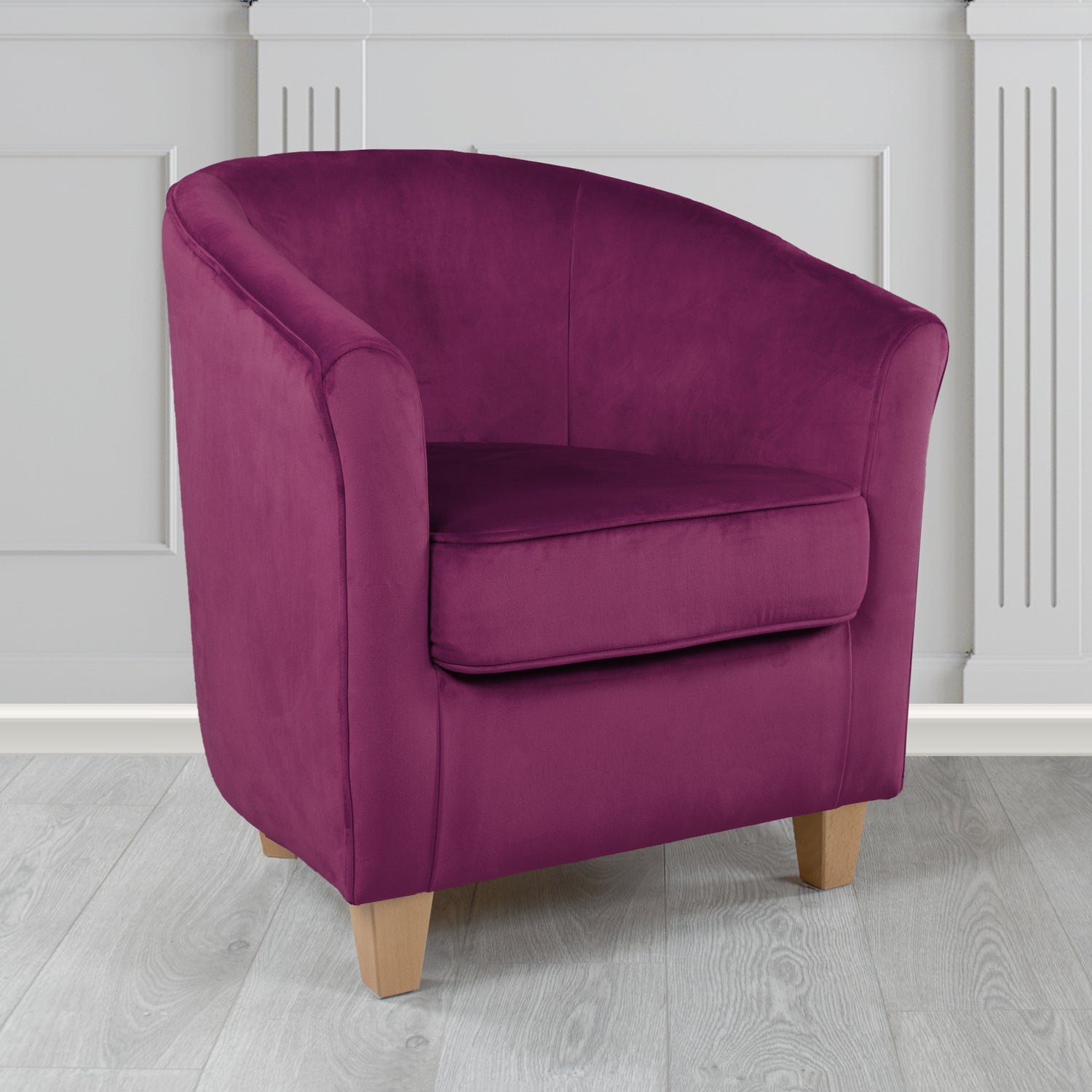 Devon Tub Chair in Monaco Velvet Fabric