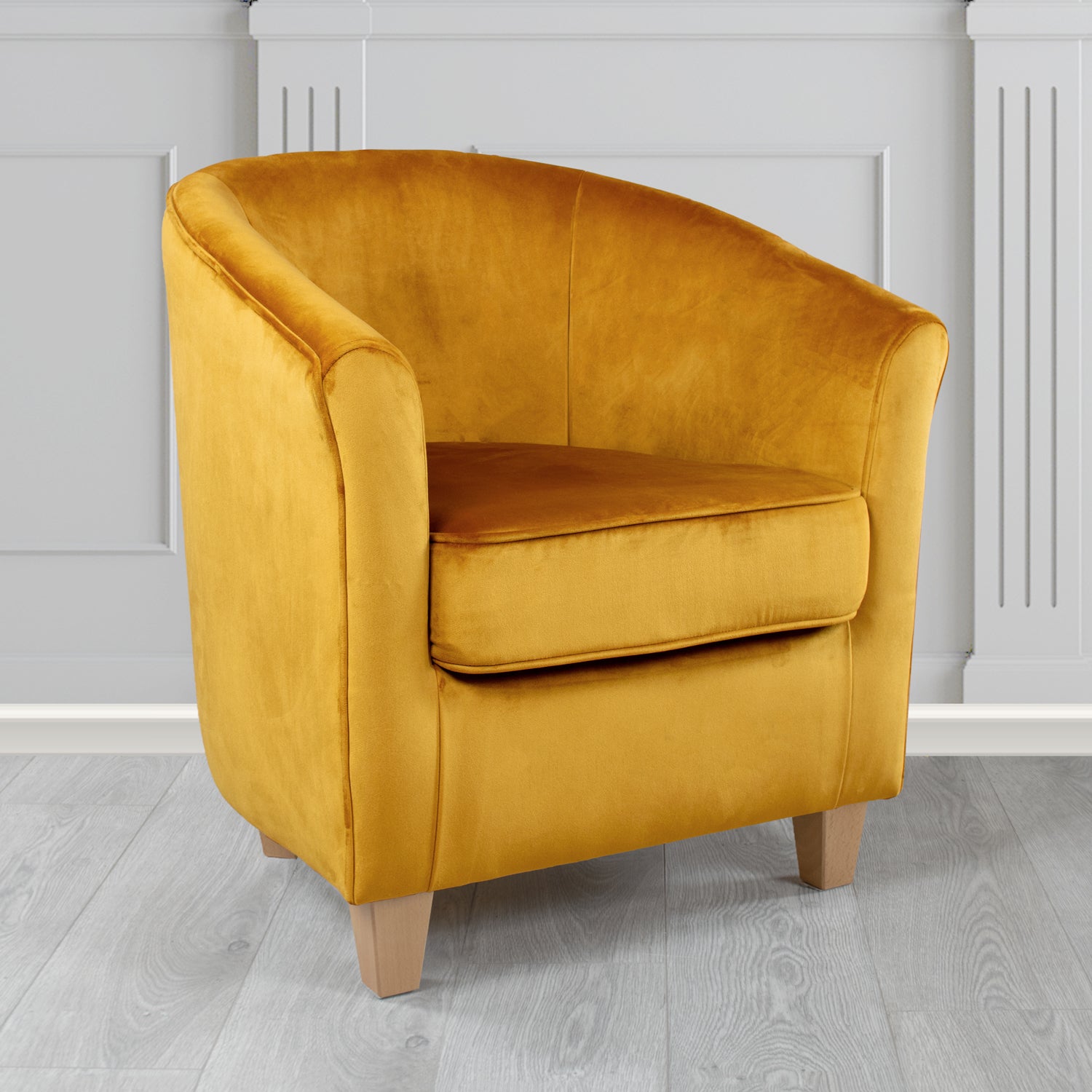 Devon Tub Chair in Monaco Velvet Fabric