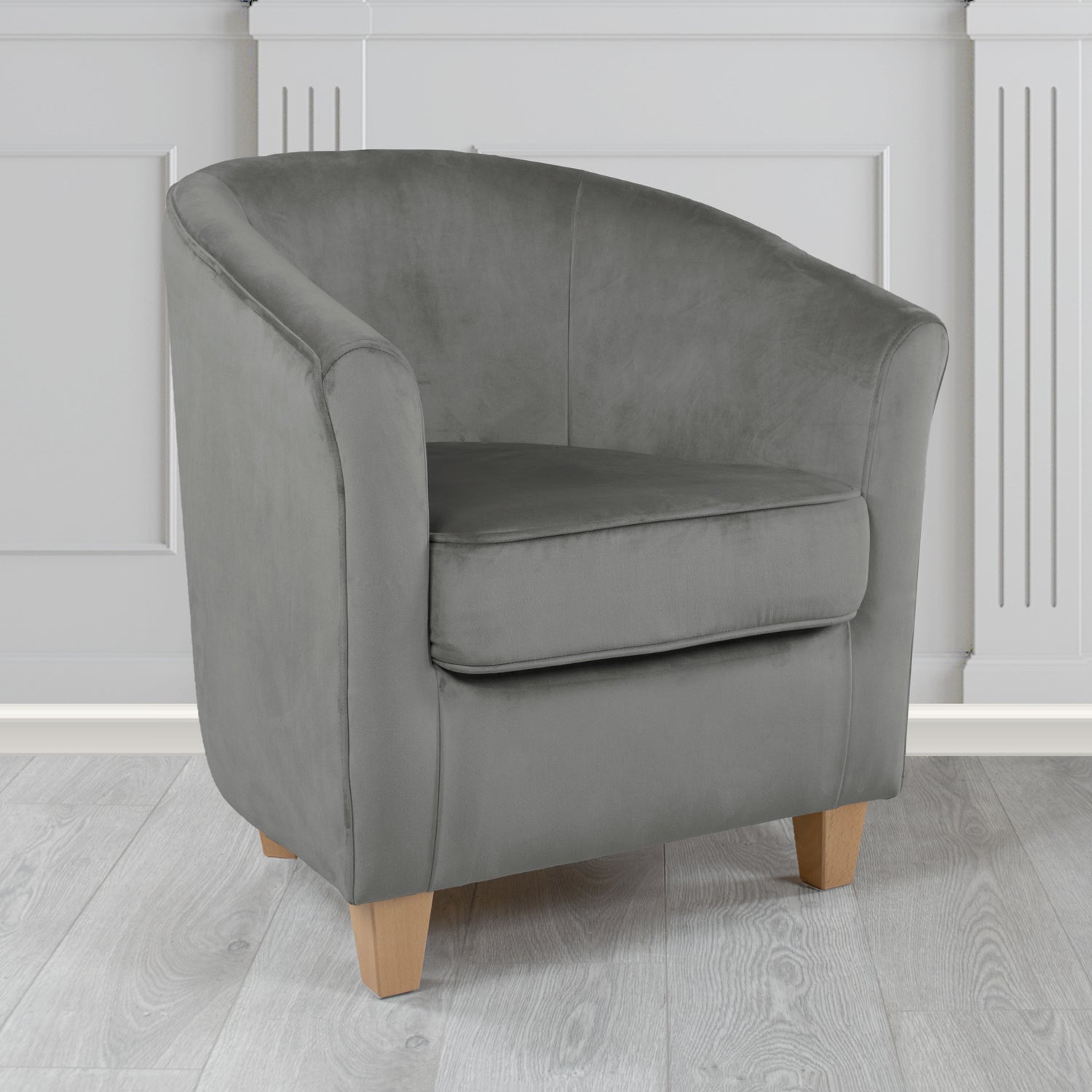 Devon Tub Chair in Monaco Velvet Fabric