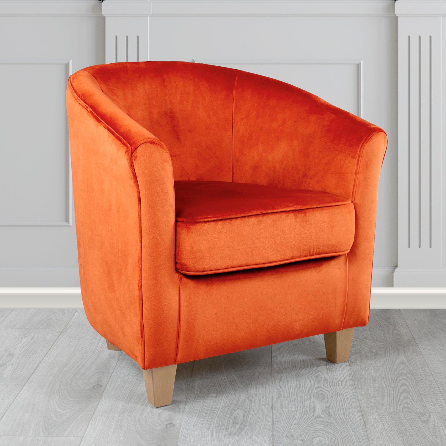 Devon Tub Chair in Monaco Velvet Fabric