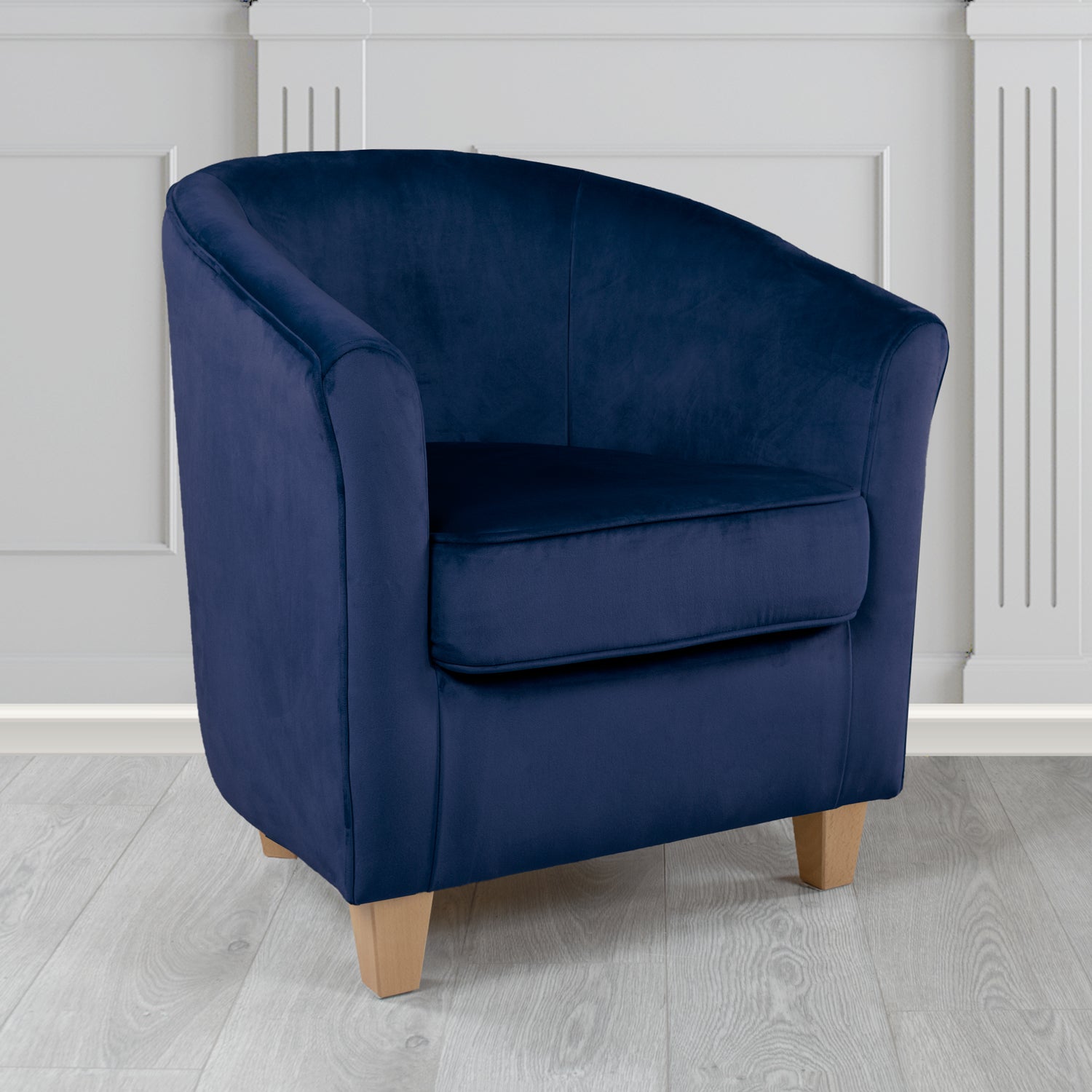 Devon Tub Chair in Monaco Velvet Fabric