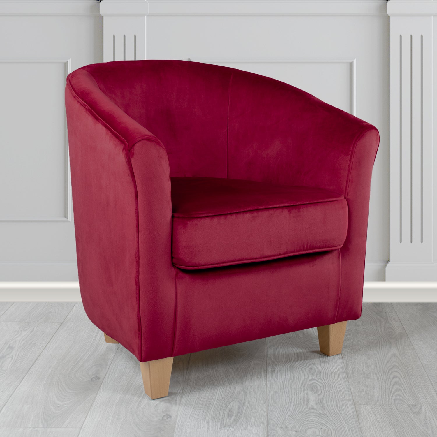 Devon Tub Chair in Monaco Velvet Fabric