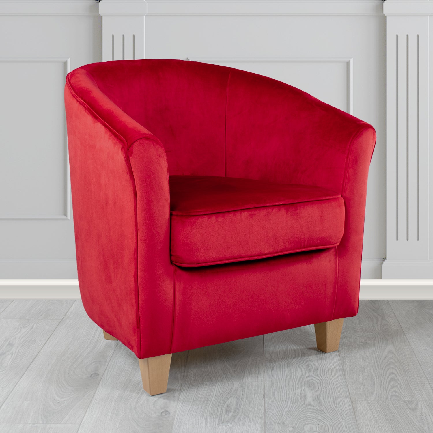 Devon Tub Chair in Passione Velvet Fabric