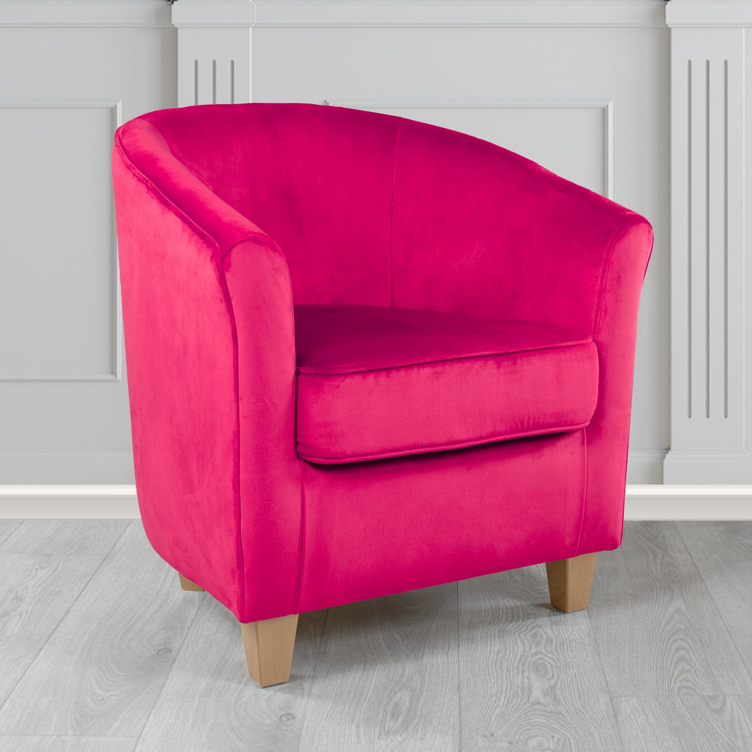 Devon Tub Chair in Passione Velvet Fabric