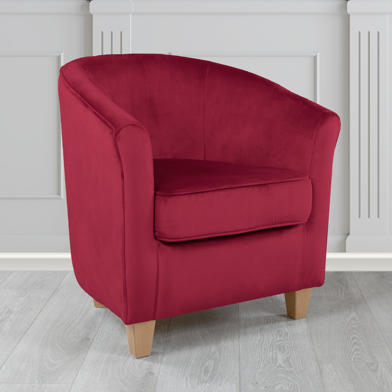 Devon Tub Chair in Passione Velvet Fabric