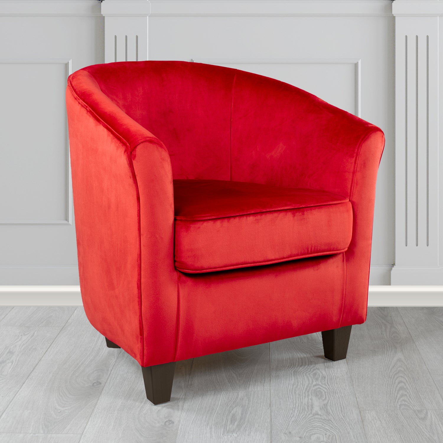 Devon Tub Chair in Passione Velvet Fabric