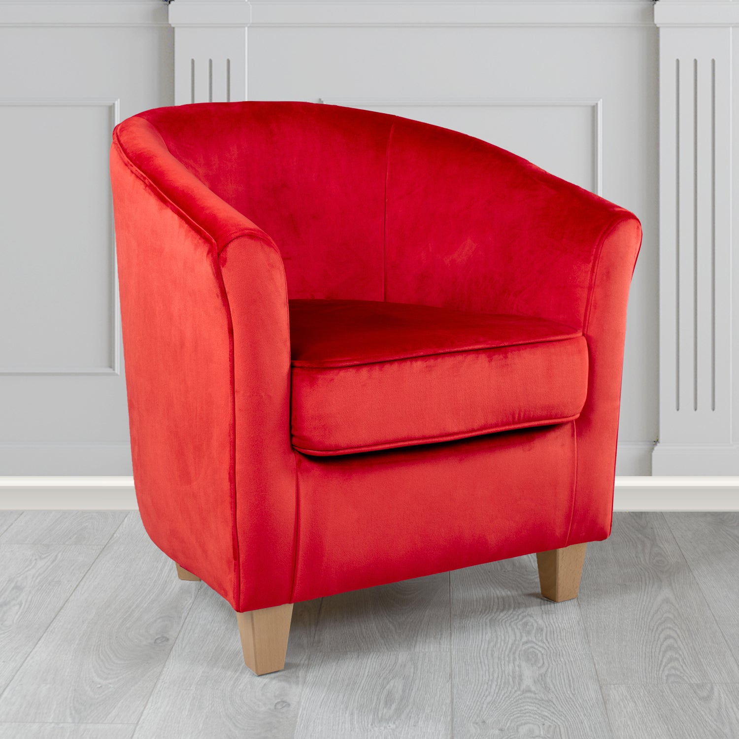 Devon Tub Chair in Passione Velvet Fabric