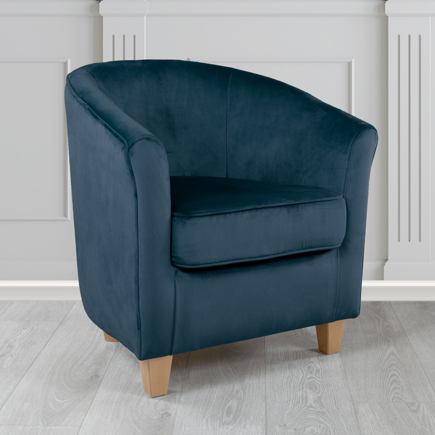 Devon Tub Chair in Passione Velvet Fabric