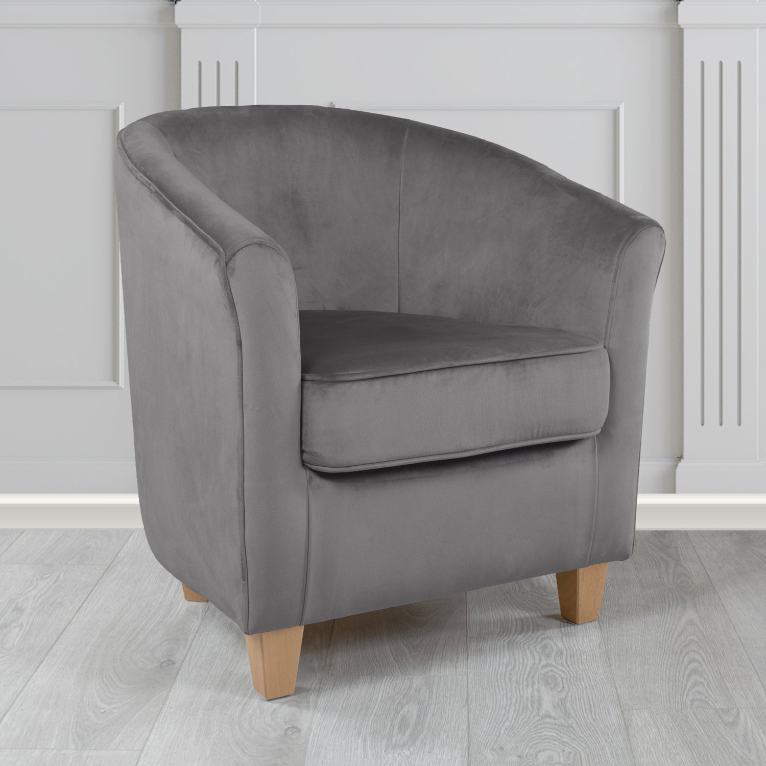 Devon Tub Chair in Passione Velvet Fabric