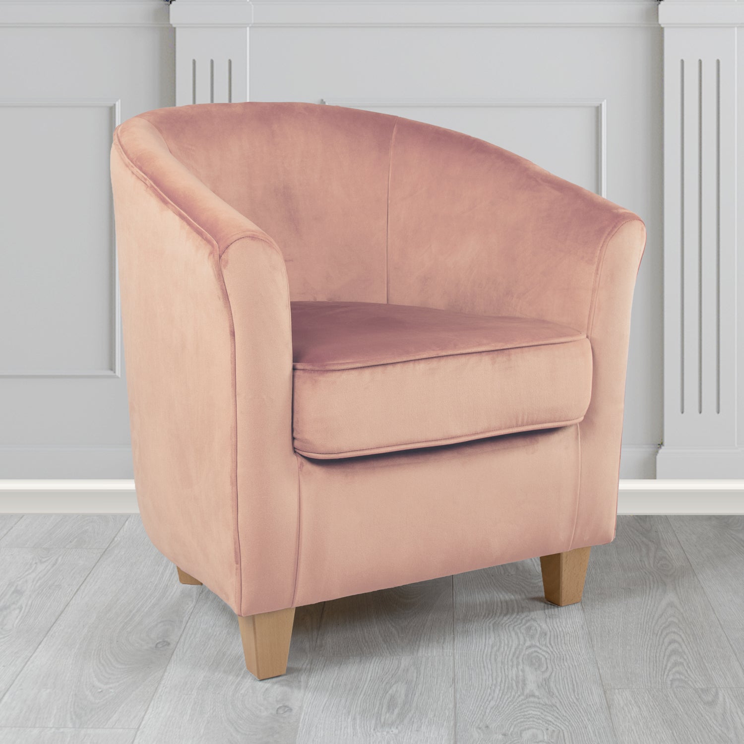 Devon Tub Chair in Passione Velvet Fabric