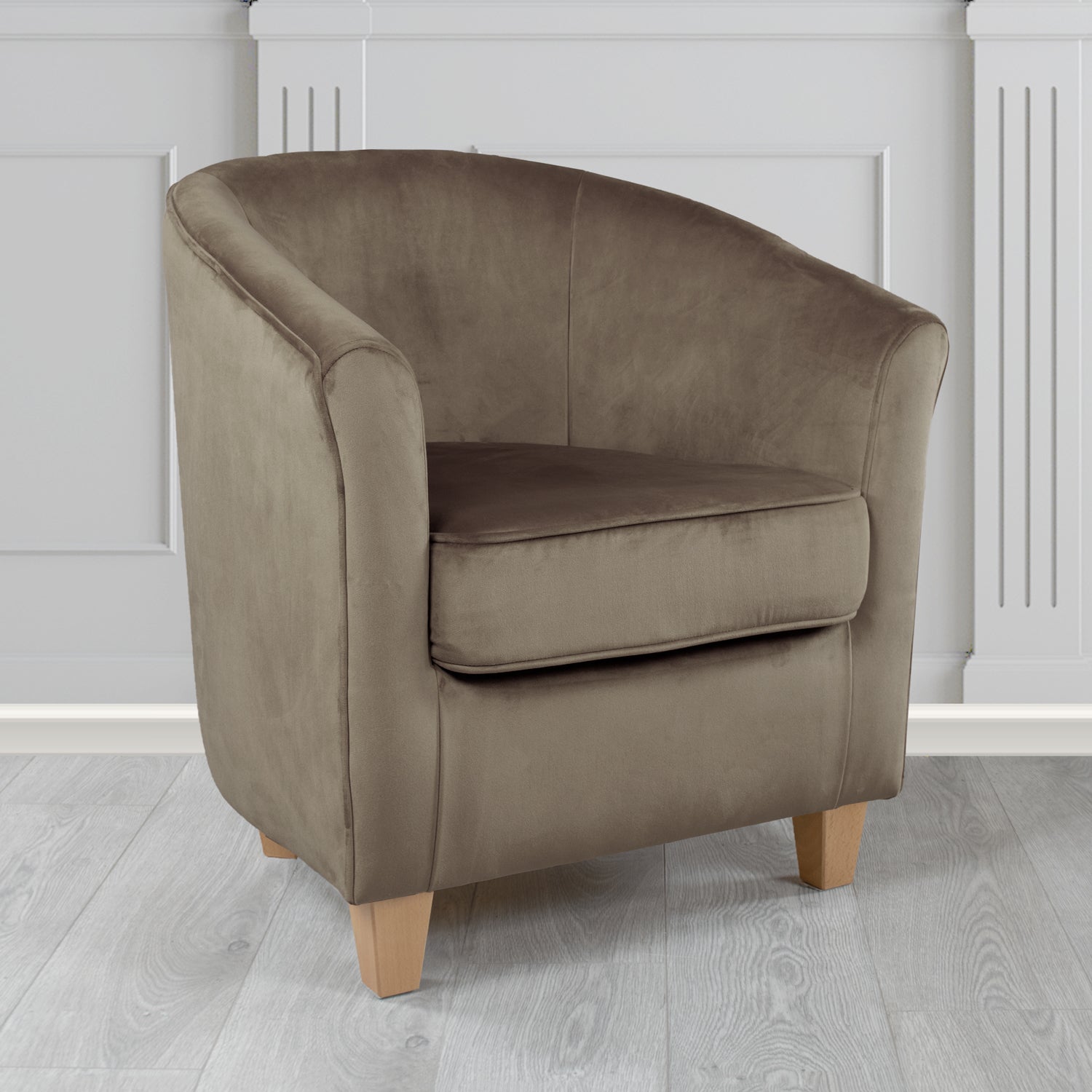 Devon Tub Chair in Passione Velvet Fabric