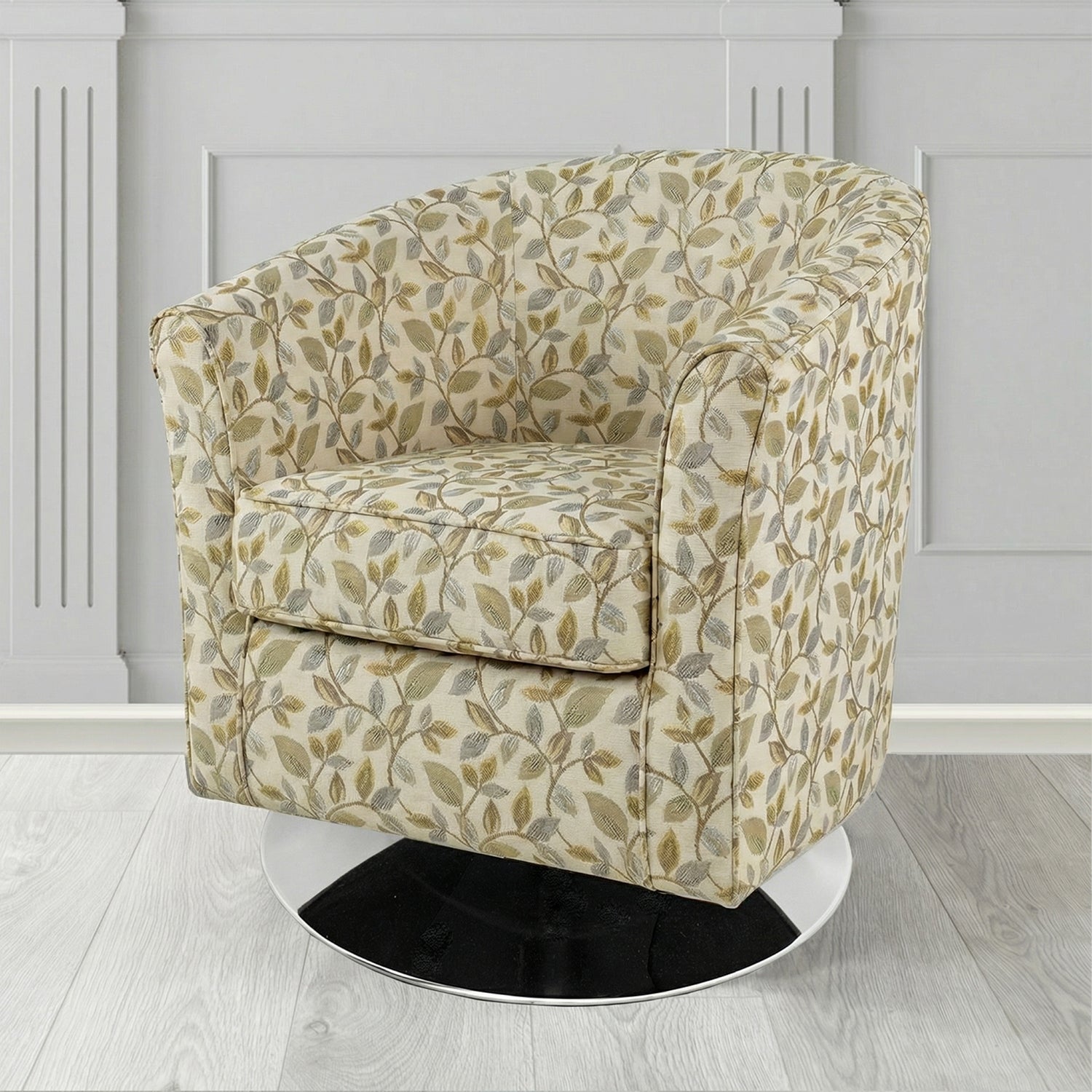 Devon Swivel Tub Chair in Porter and Stone Vercelli Floral Fabric
