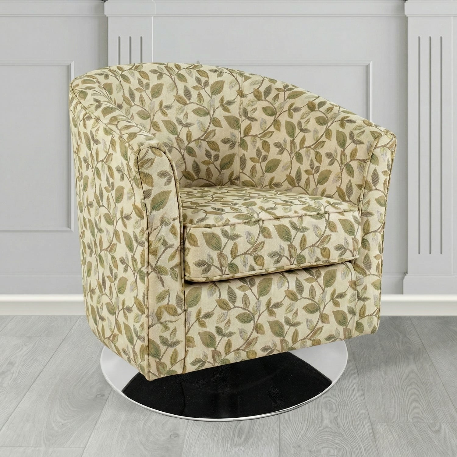 Devon Swivel Tub Chair in Porter and Stone Vercelli Floral Fabric