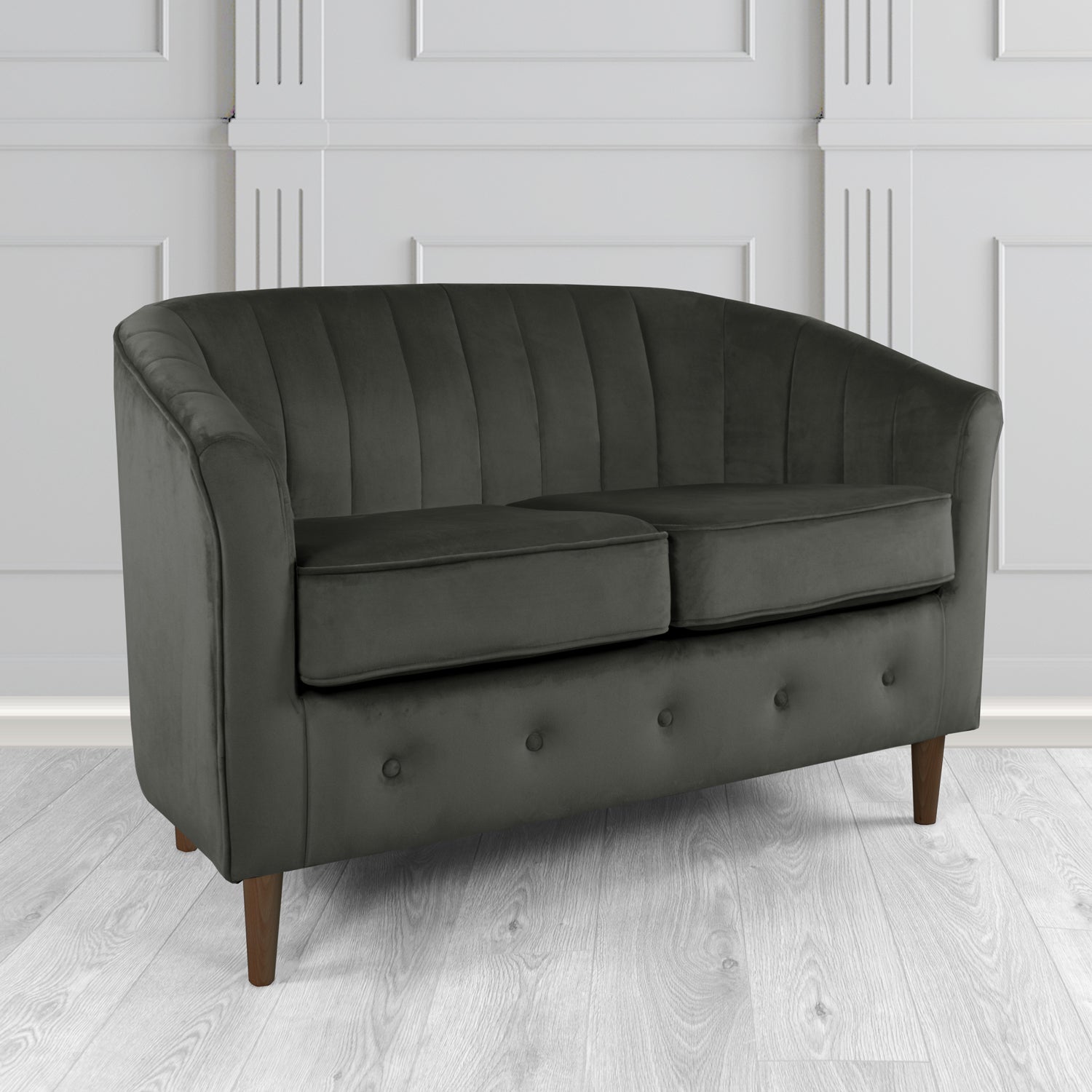 Doha 2 Seater Tub Sofa in Sapore Crib 5 Velvet Fabric