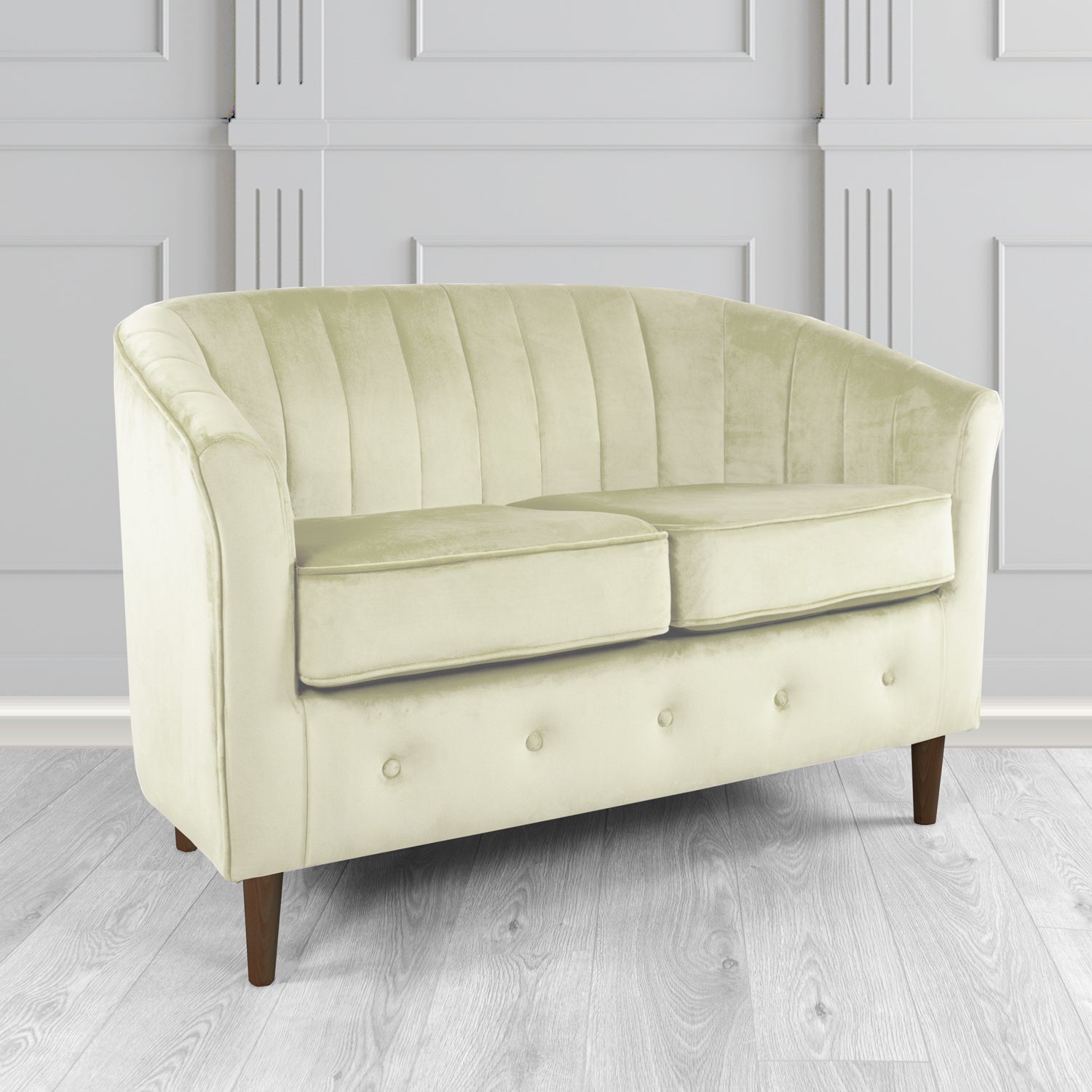Doha 2 Seater Tub Sofa in Sapore Crib 5 Velvet Fabric