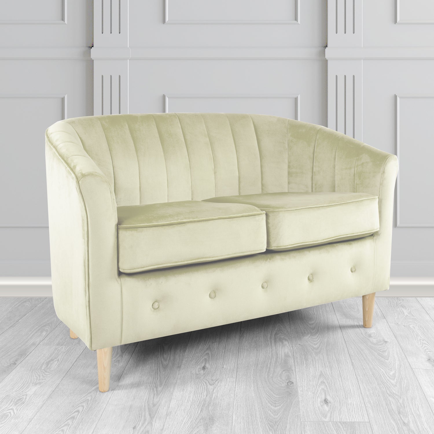 Doha 2 Seater Tub Sofa in Sapore Crib 5 Velvet Fabric