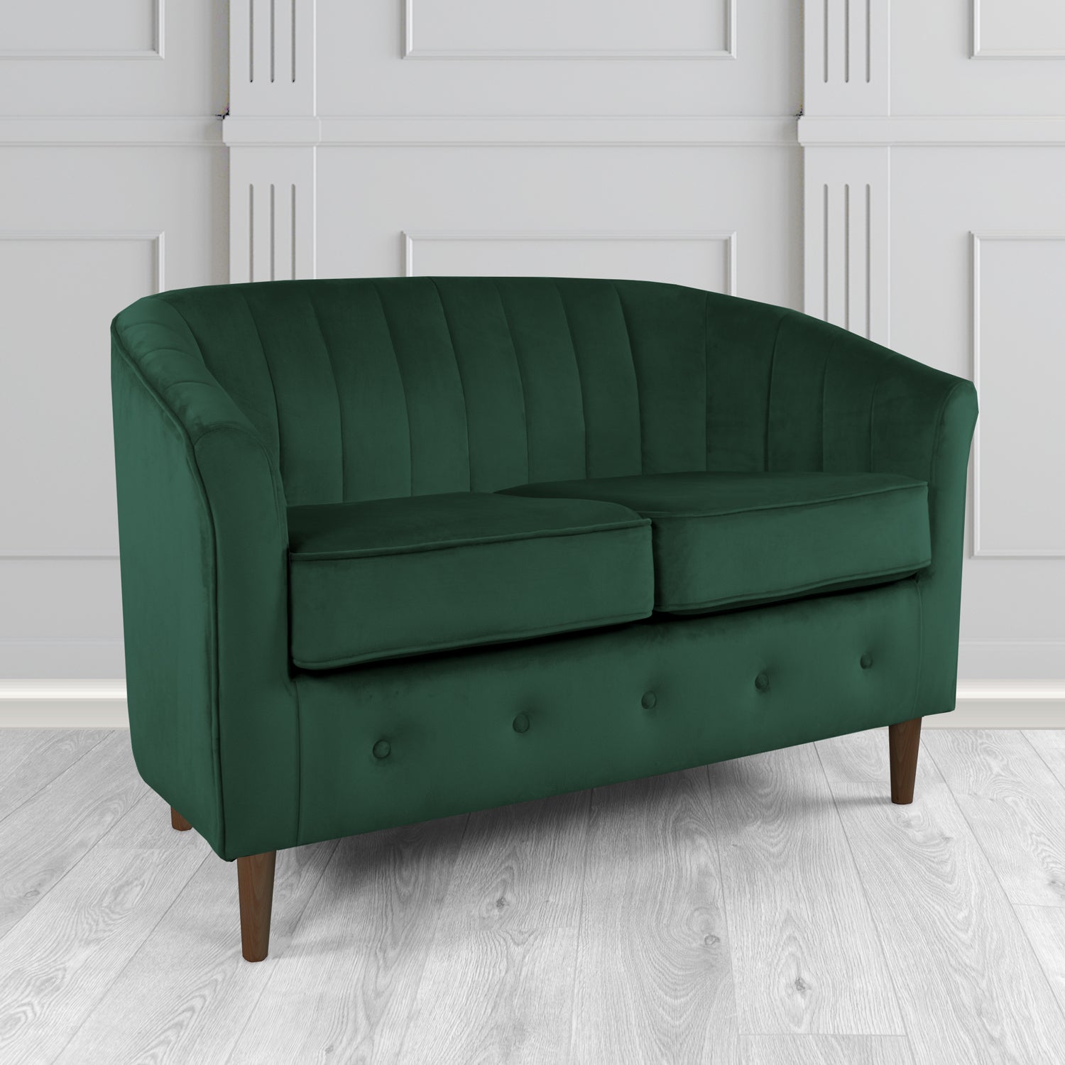 Doha 2 Seater Tub Sofa in Sapore Crib 5 Velvet Fabric