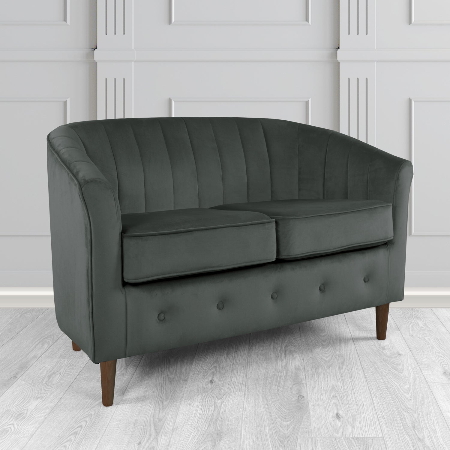 Doha 2 Seater Tub Sofa in Sapore Crib 5 Velvet Fabric