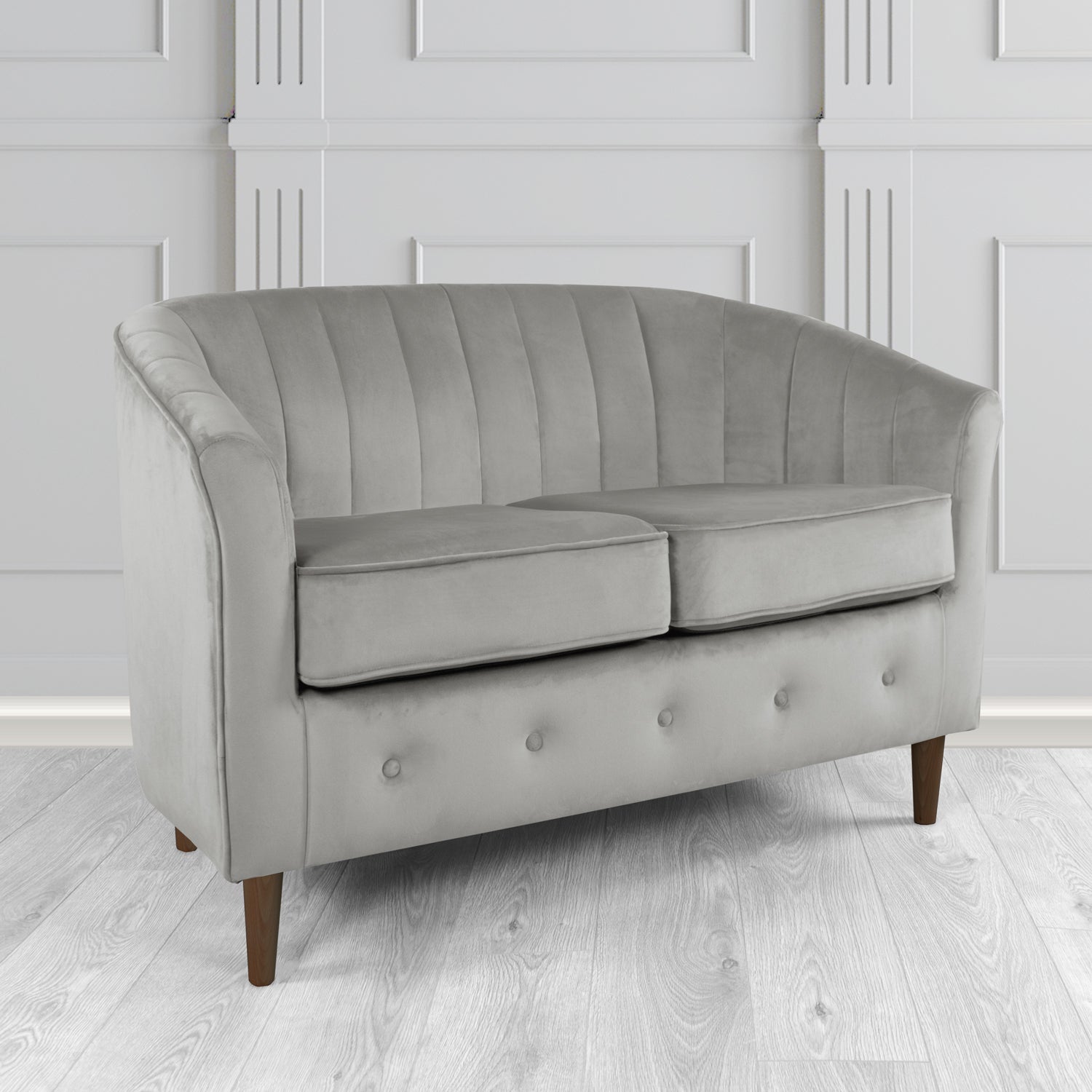 Doha 2 Seater Tub Sofa in Sapore Crib 5 Velvet Fabric