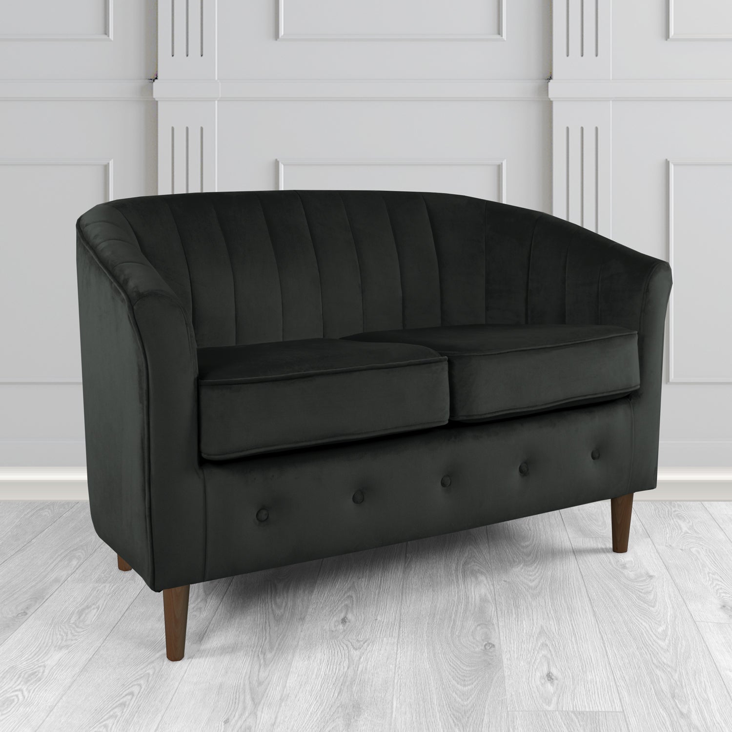 Doha 2 Seater Tub Sofa in Sapore Crib 5 Velvet Fabric