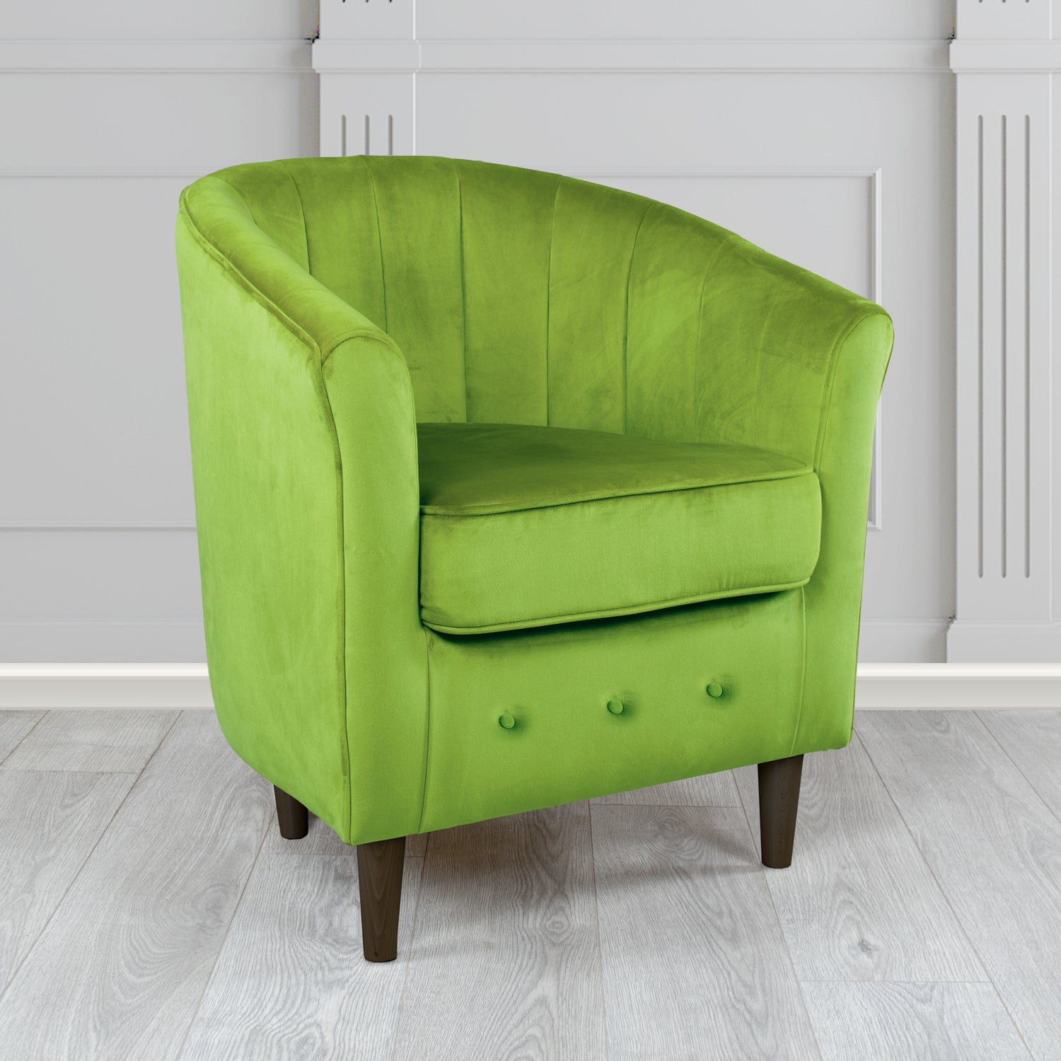 Doha Tub Chair in Monaco Plain Velvet Fabric