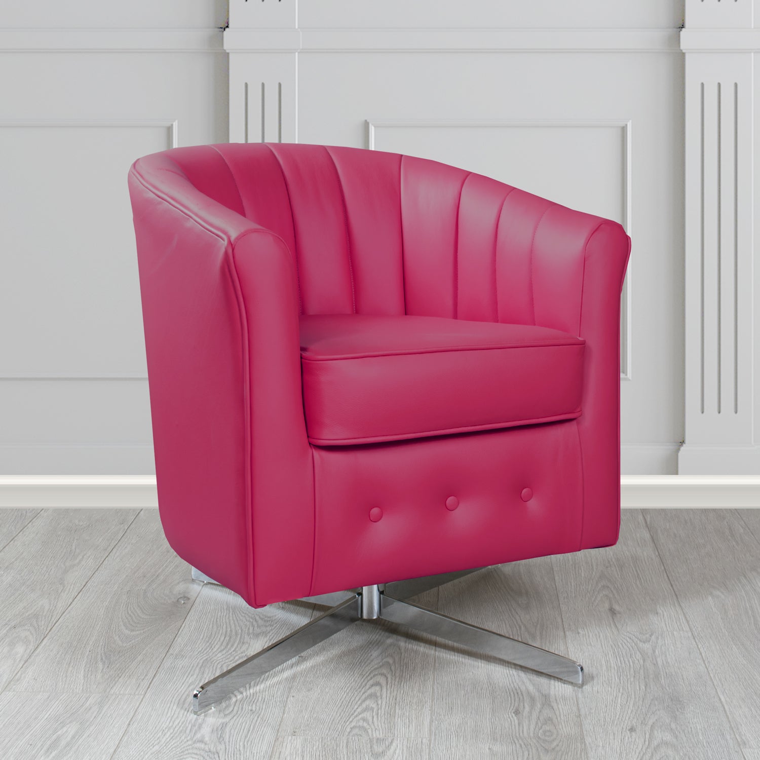 Doha Swivel Tub Chair in Shelly Crib 5 Genuine Leather