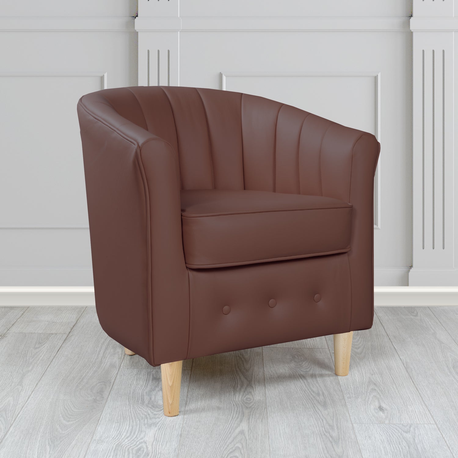 Doha Tub Chair in Shelly Crib 5 Genuine Leather
