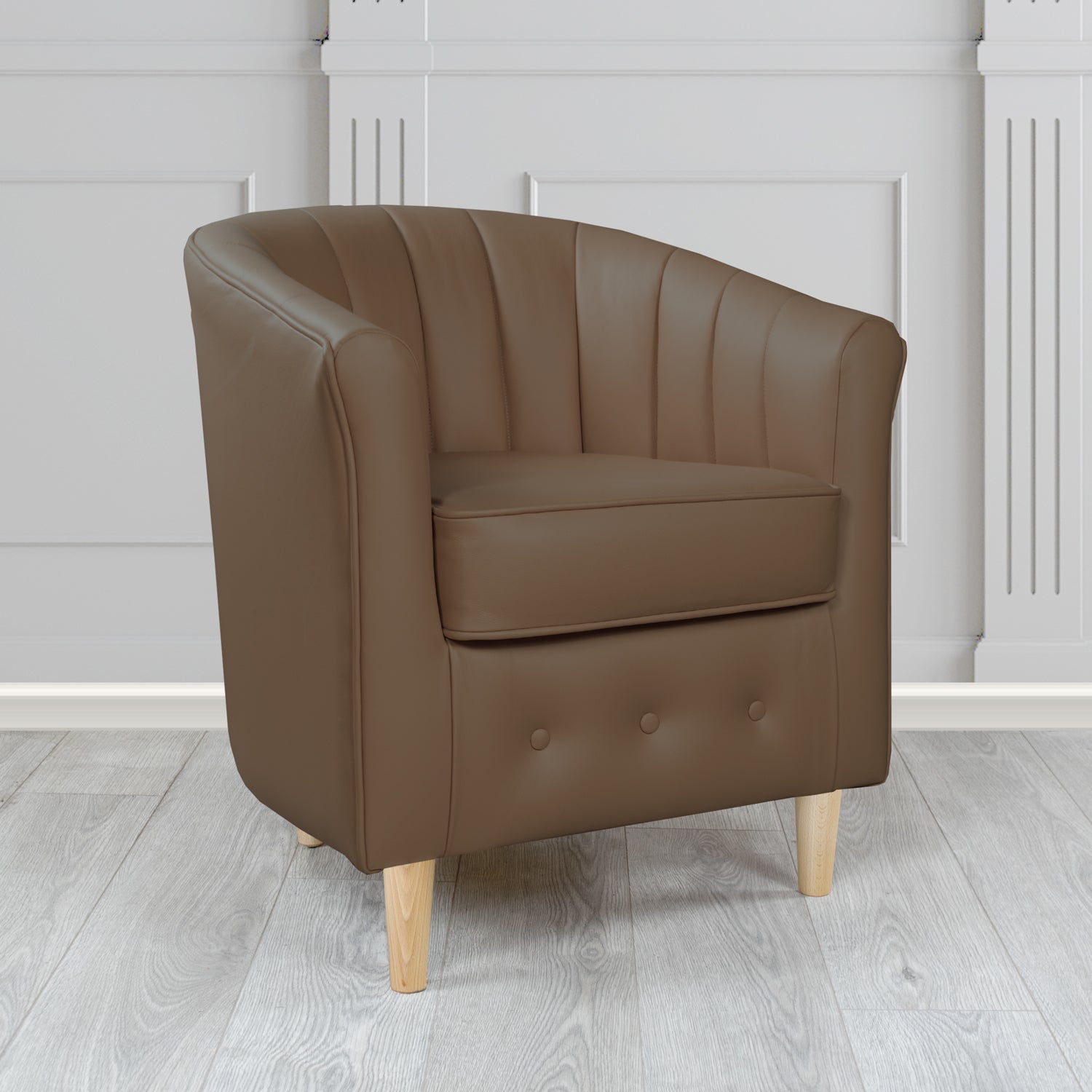 Doha Tub Chair in Shelly Crib 5 Genuine Leather