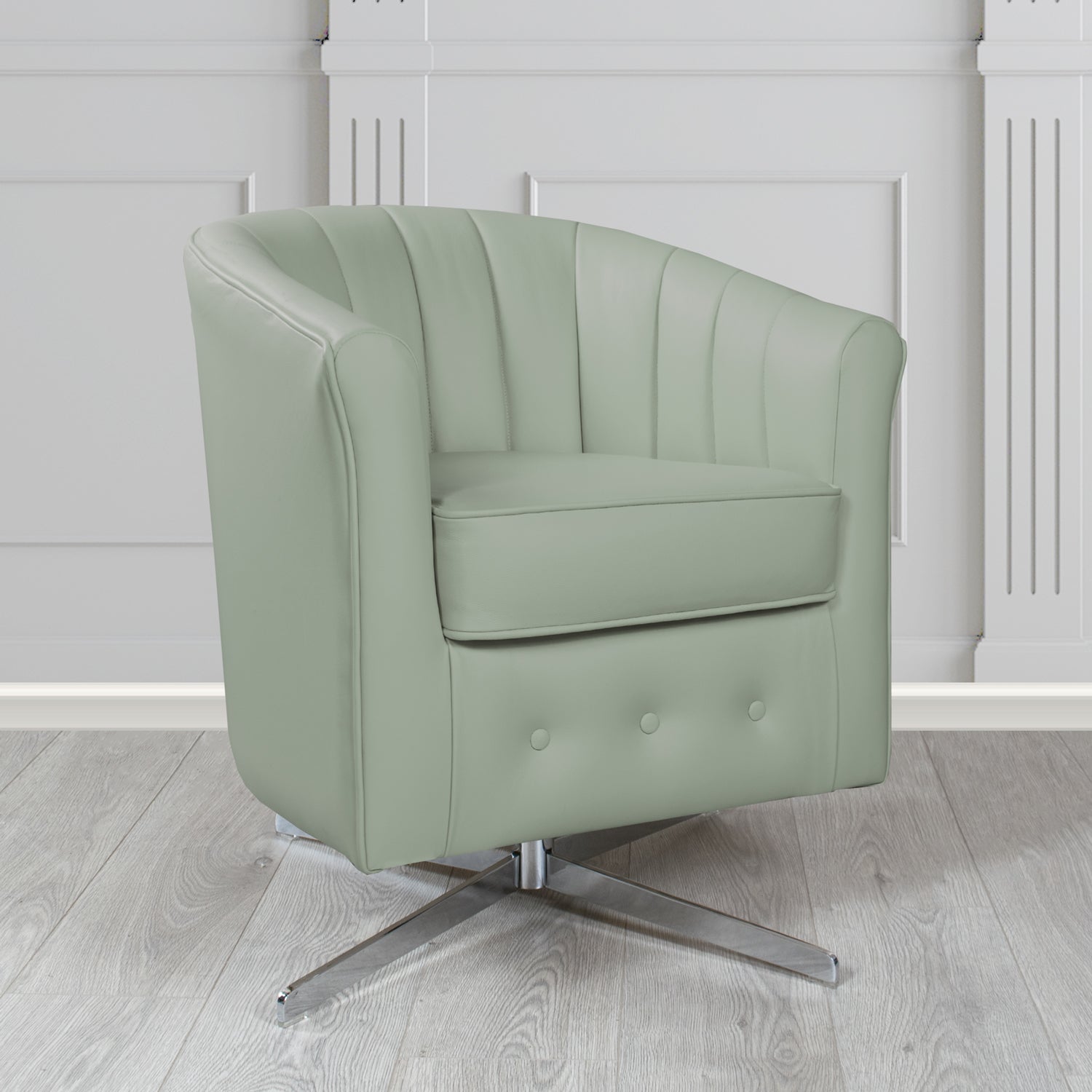 Doha Swivel Tub Chair in Shelly Crib 5 Genuine Leather