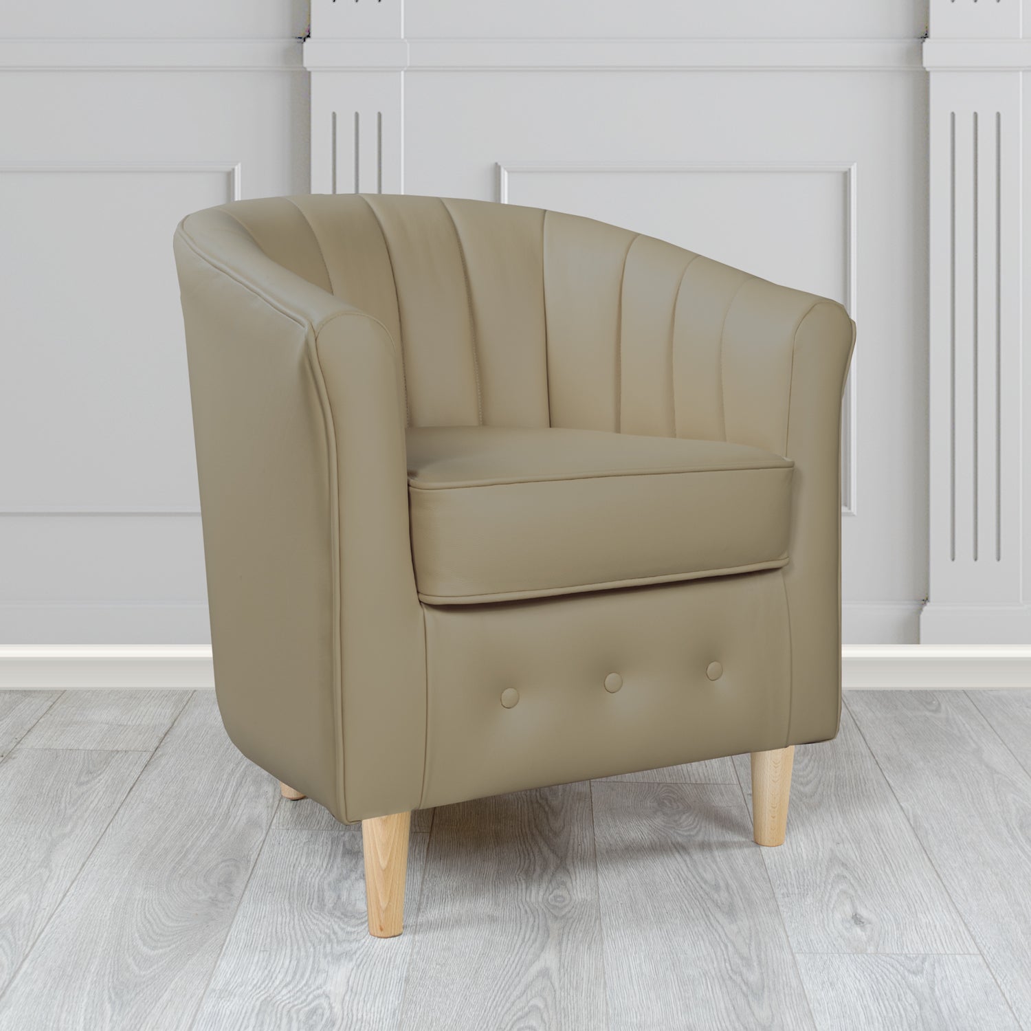 Doha Tub Chair in Shelly Crib 5 Genuine Leather