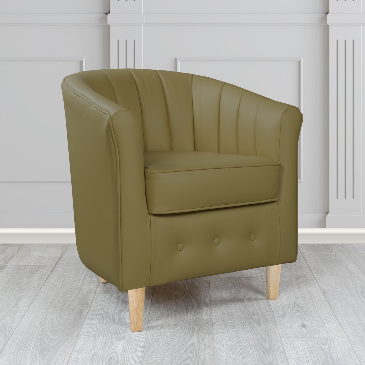 Doha Tub Chair in Shelly Crib 5 Genuine Leather