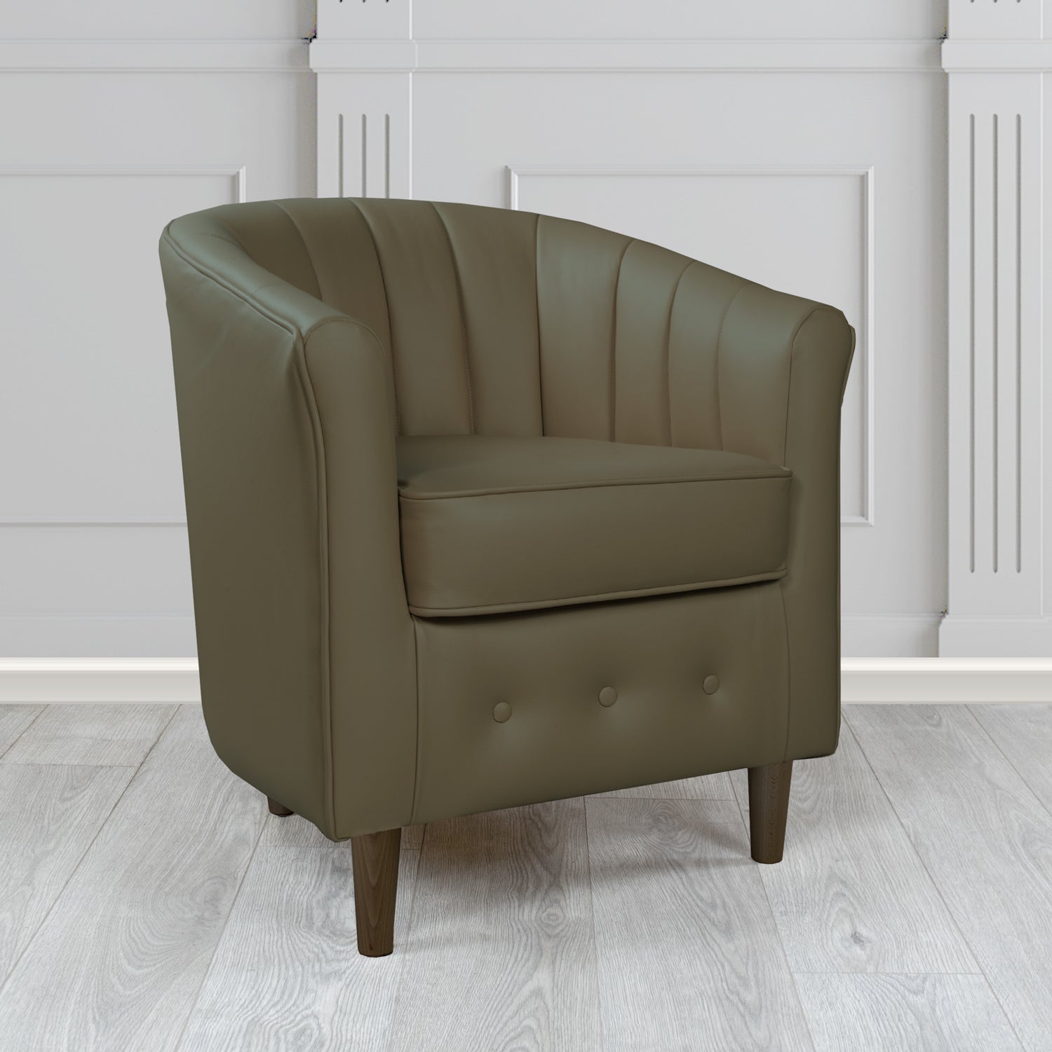 Doha Tub Chair in Vele Bracken Crib 5 Genuine Leather