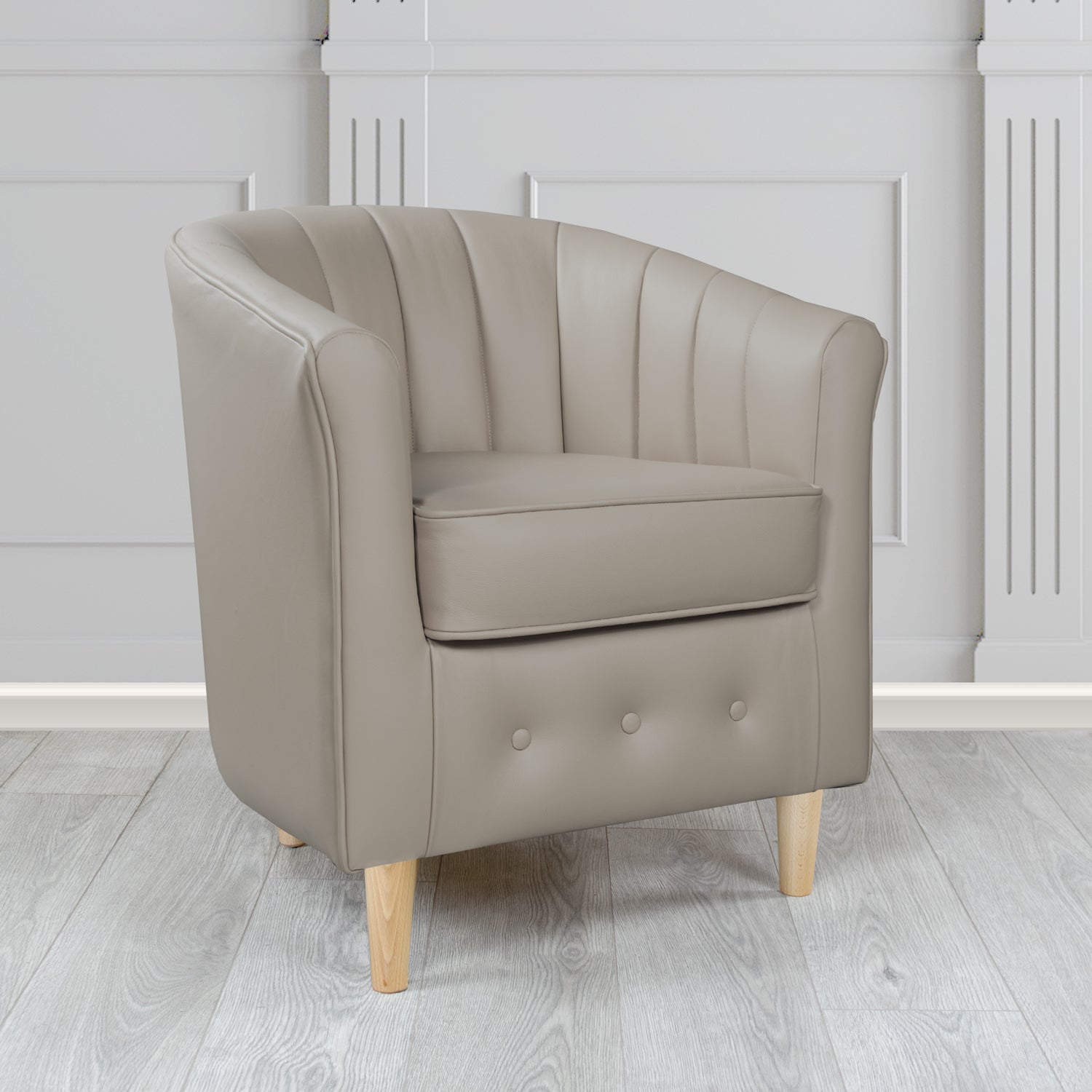 Doha Tub Chair in Vele Essential Crib 5 Genuine Leather