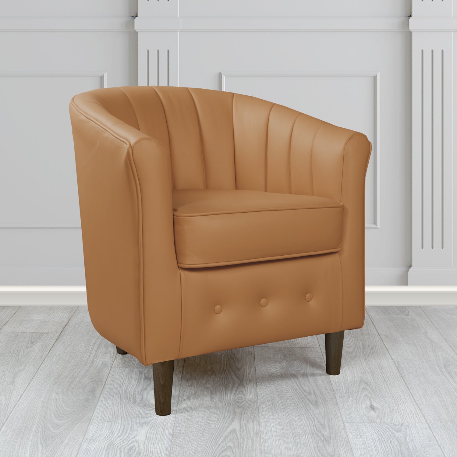 Doha Tub Chair in Vele Remy Crib 5 Genuine Leather
