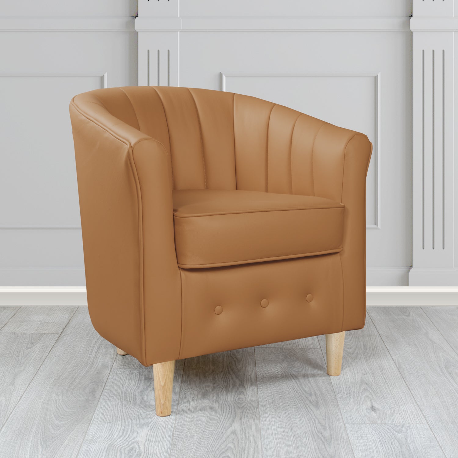 Doha Tub Chair in Vele Remy Crib 5 Genuine Leather