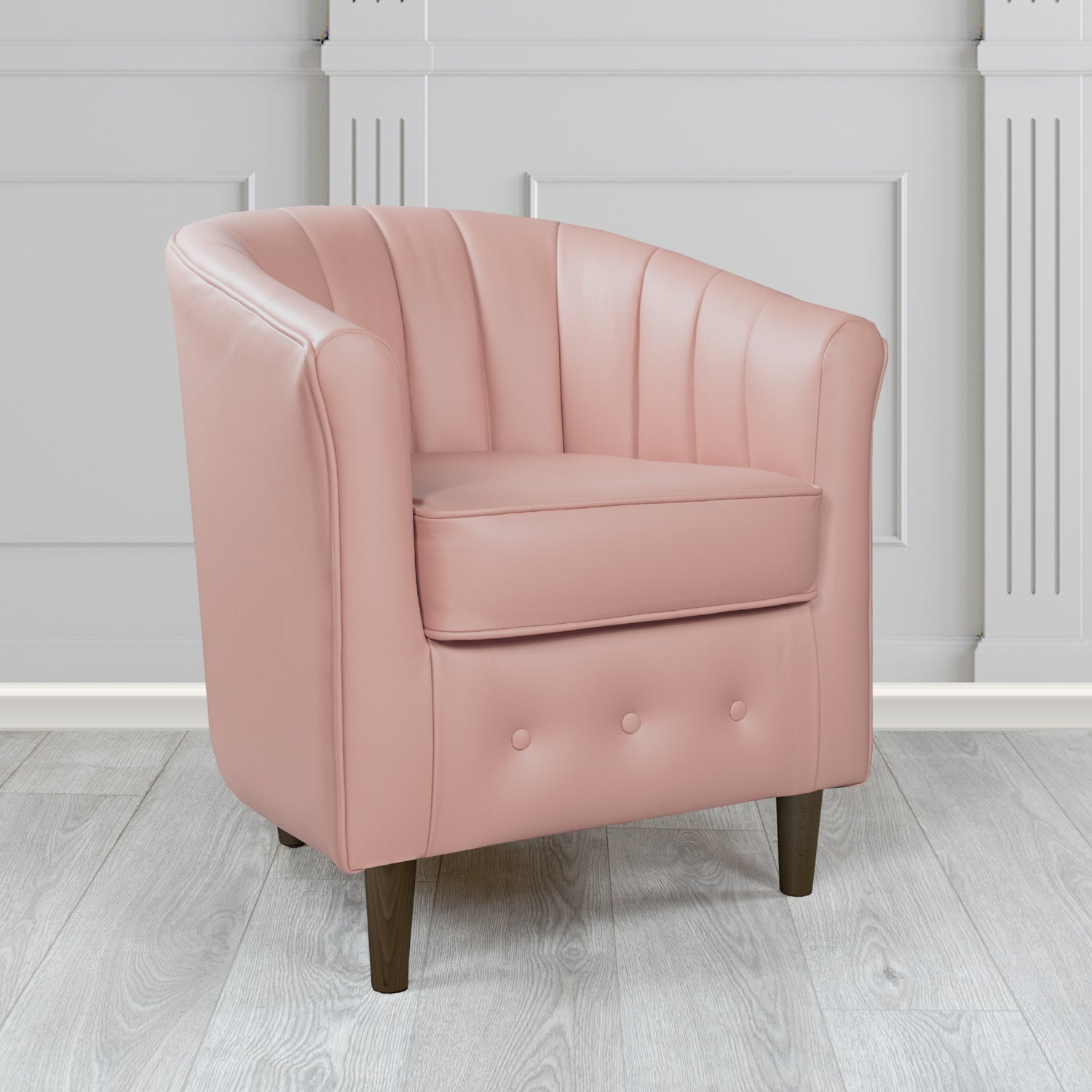 Doha Tub Chair in Vele Visage Crib 5 Genuine Leather