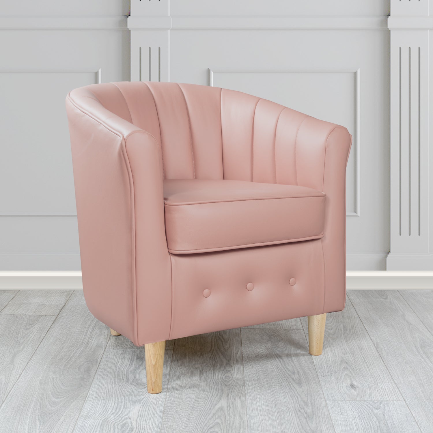 Doha Tub Chair in Vele Visage Crib 5 Genuine Leather