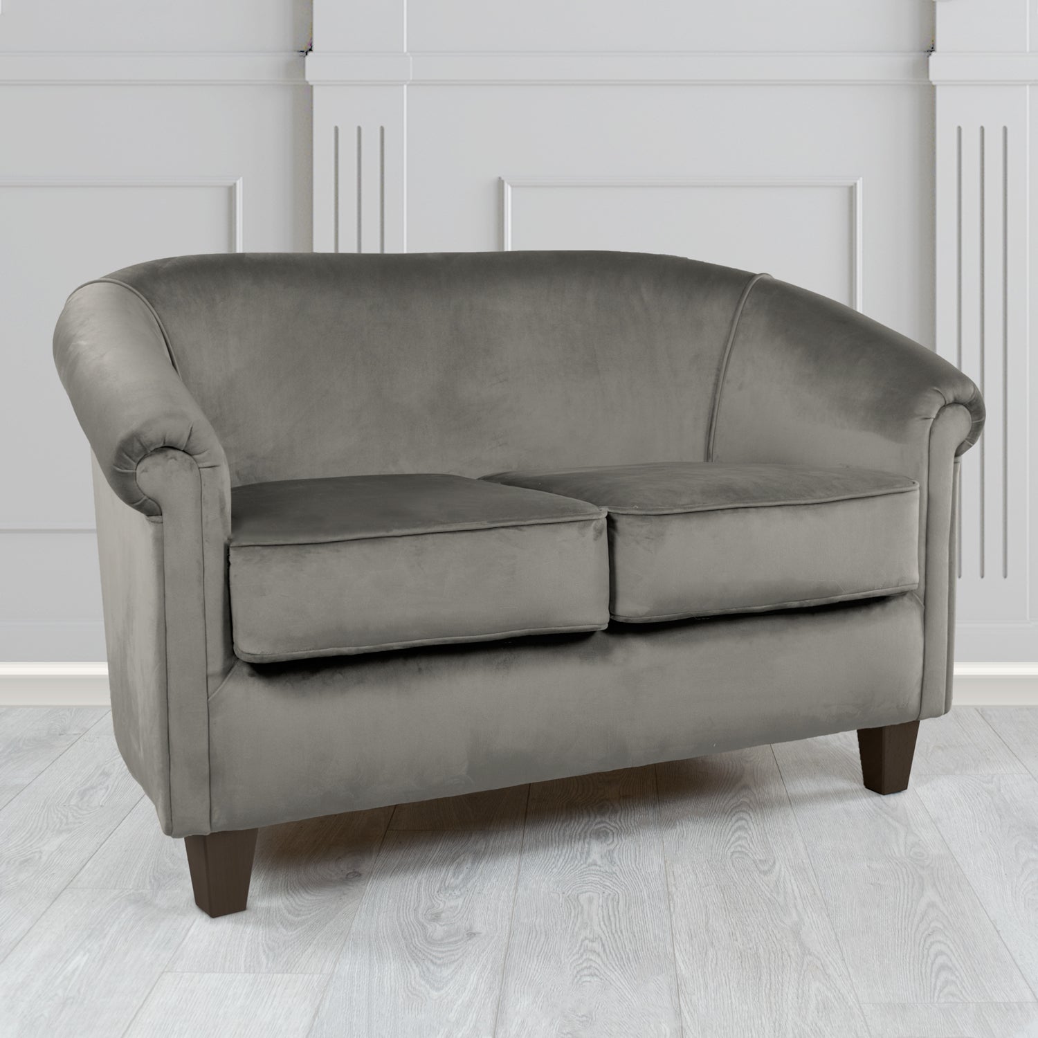 Siena 2 Seater Tub Sofa in Monaco Plush Velvet Fabric